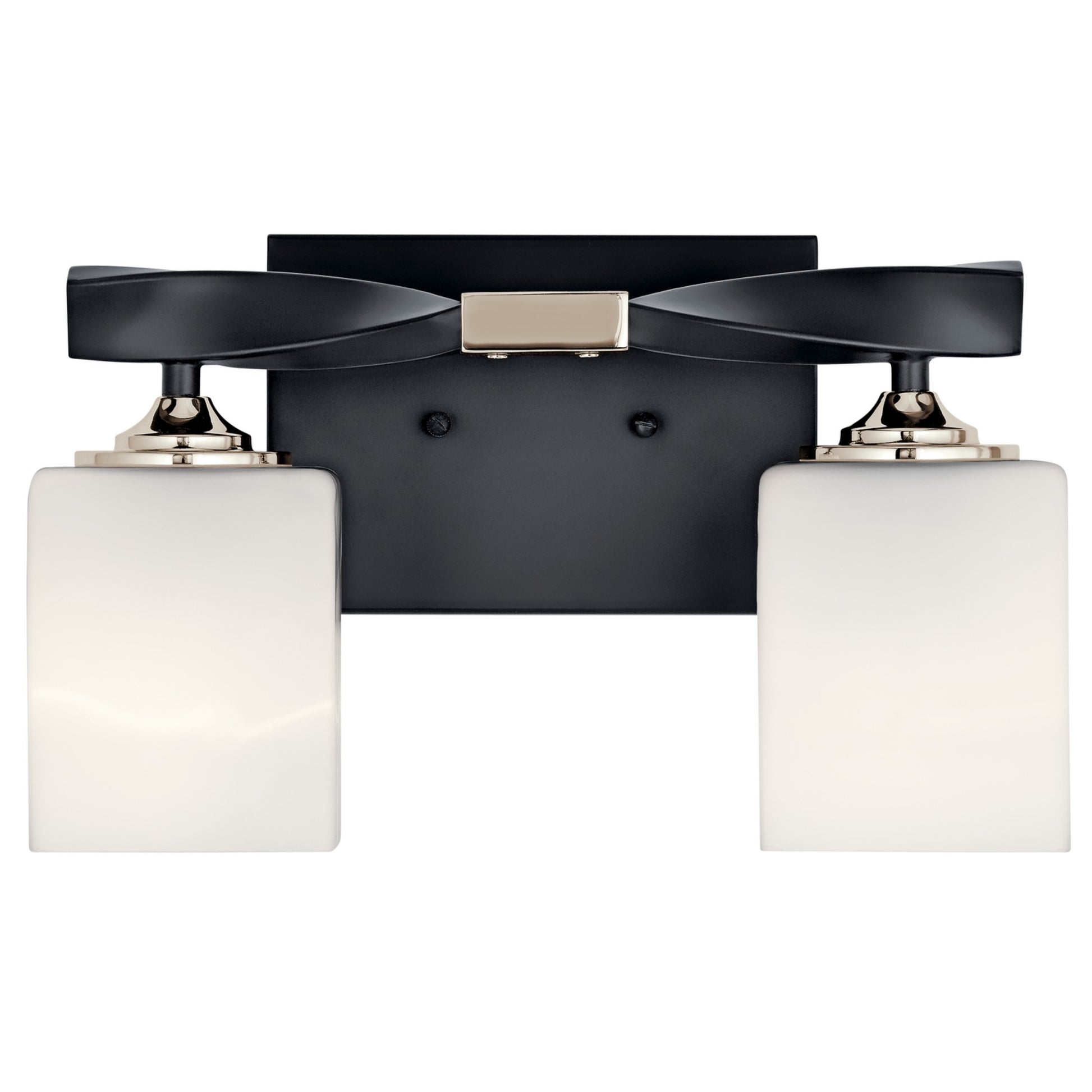 Marette 14" 2-Light Bath Vanity Light, Black Finish - Bees Lighting