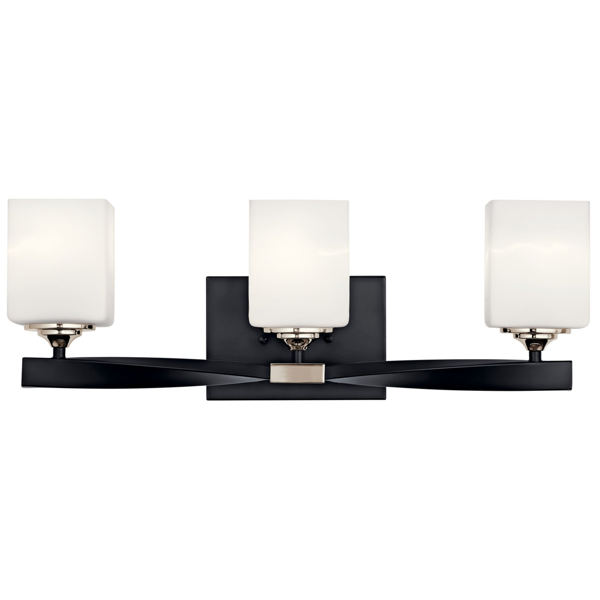 Marette 23" 3-Light Bath Vanity Light, Black Finish - Bees Lighting