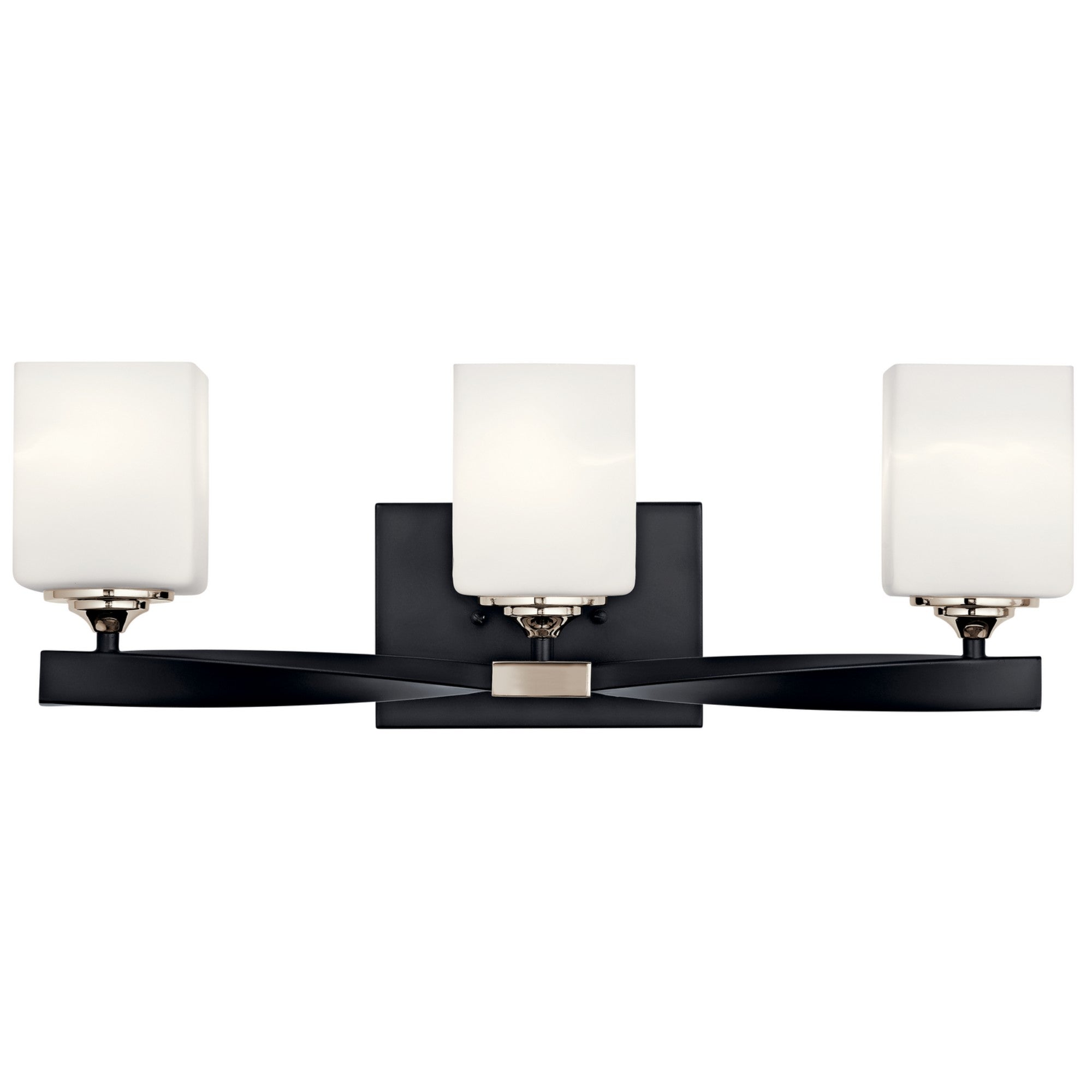 Marette 23" 3-Light Bath Vanity Light, Black Finish - Bees Lighting