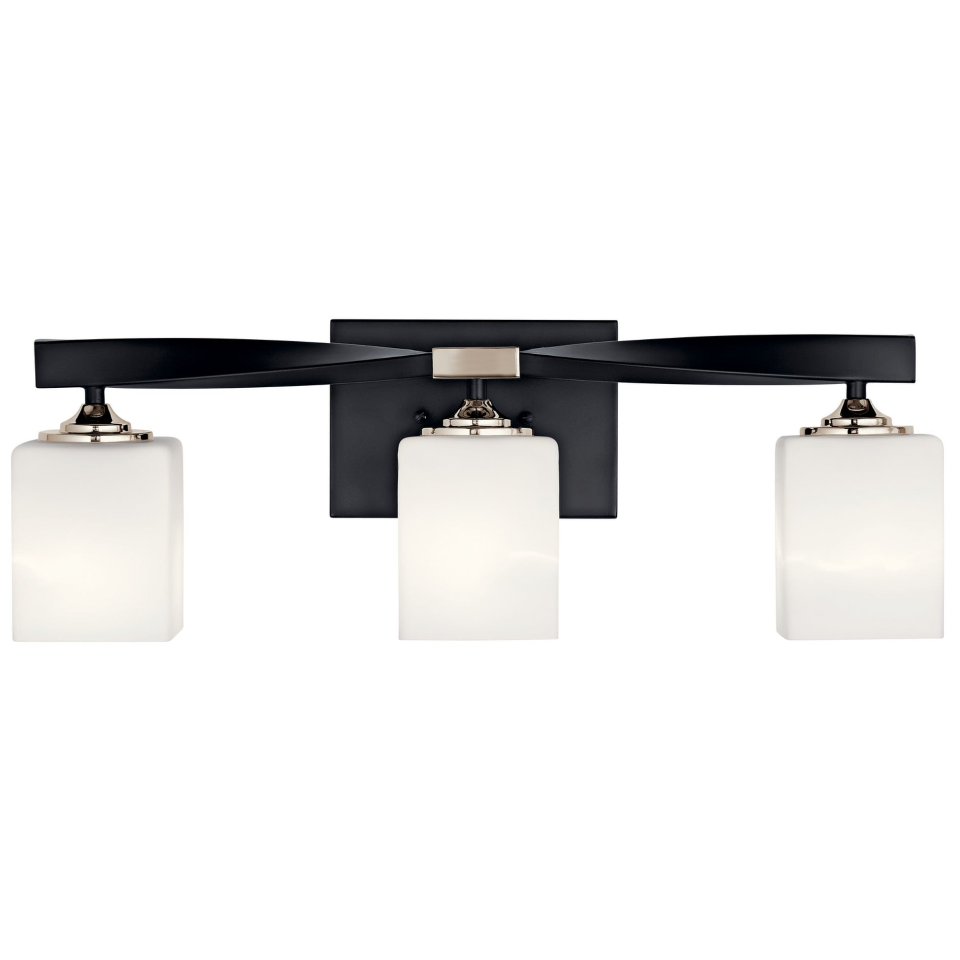 Marette 23" 3-Light Bath Vanity Light, Black Finish - Bees Lighting