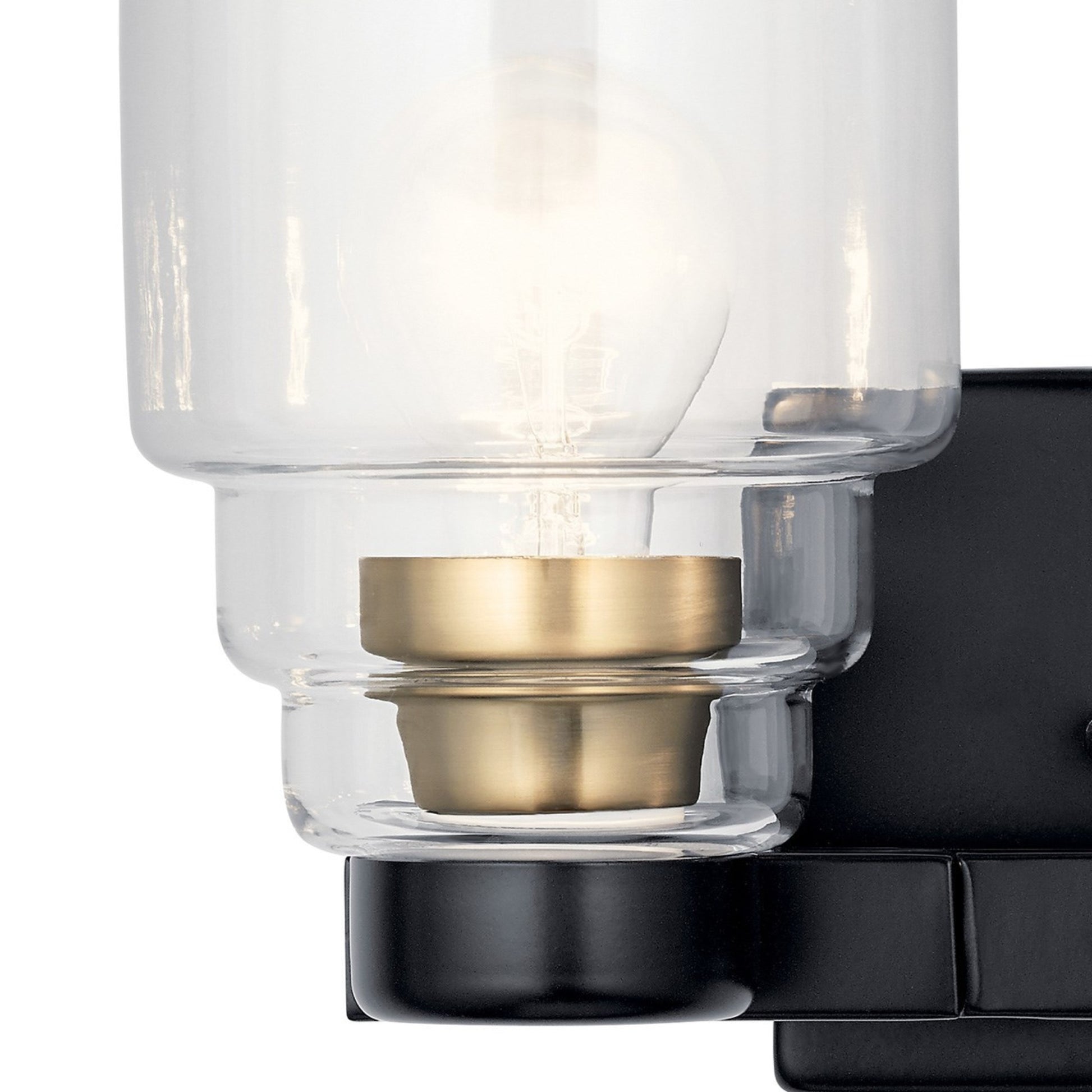 Vionnet 15" 2-Light Bath Vanity Light, Black Finish - Bees Lighting