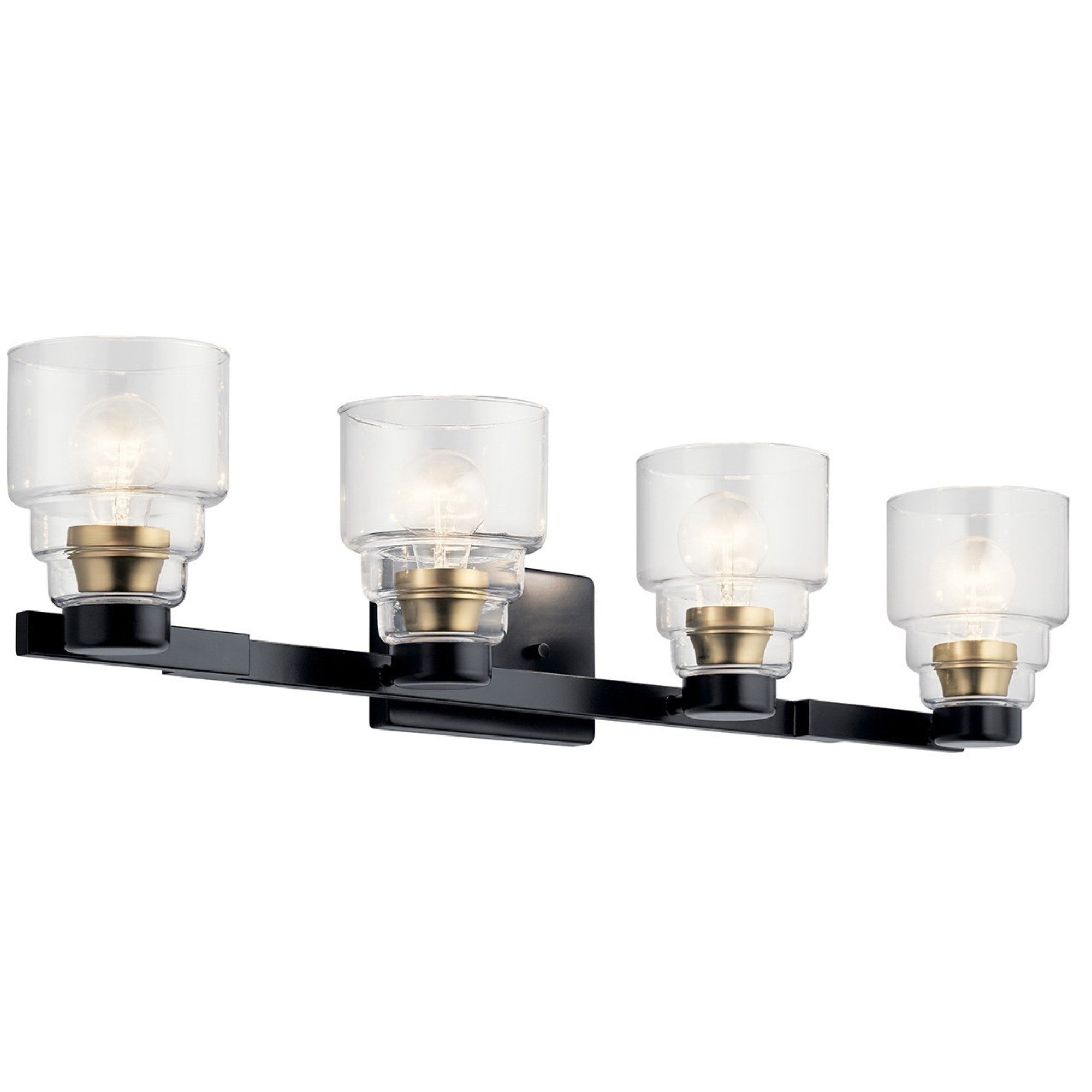 Vionnet 34" 4-Light Bath Vanity Light, Black Finish - Bees Lighting