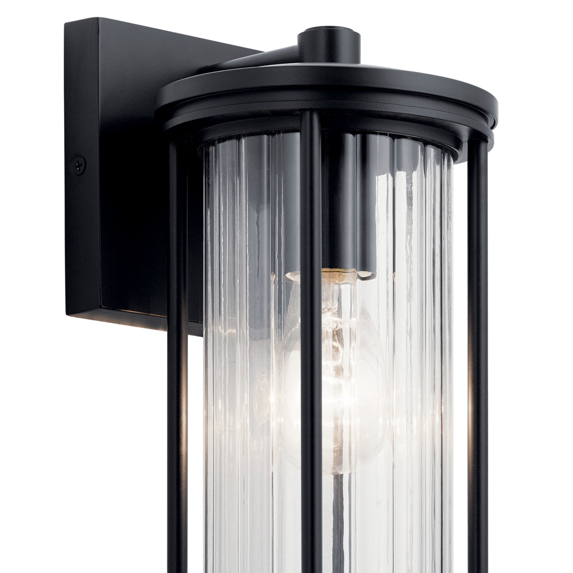 Barras 12" Outdoor Wall Light, Black Finish - Bees Lighting