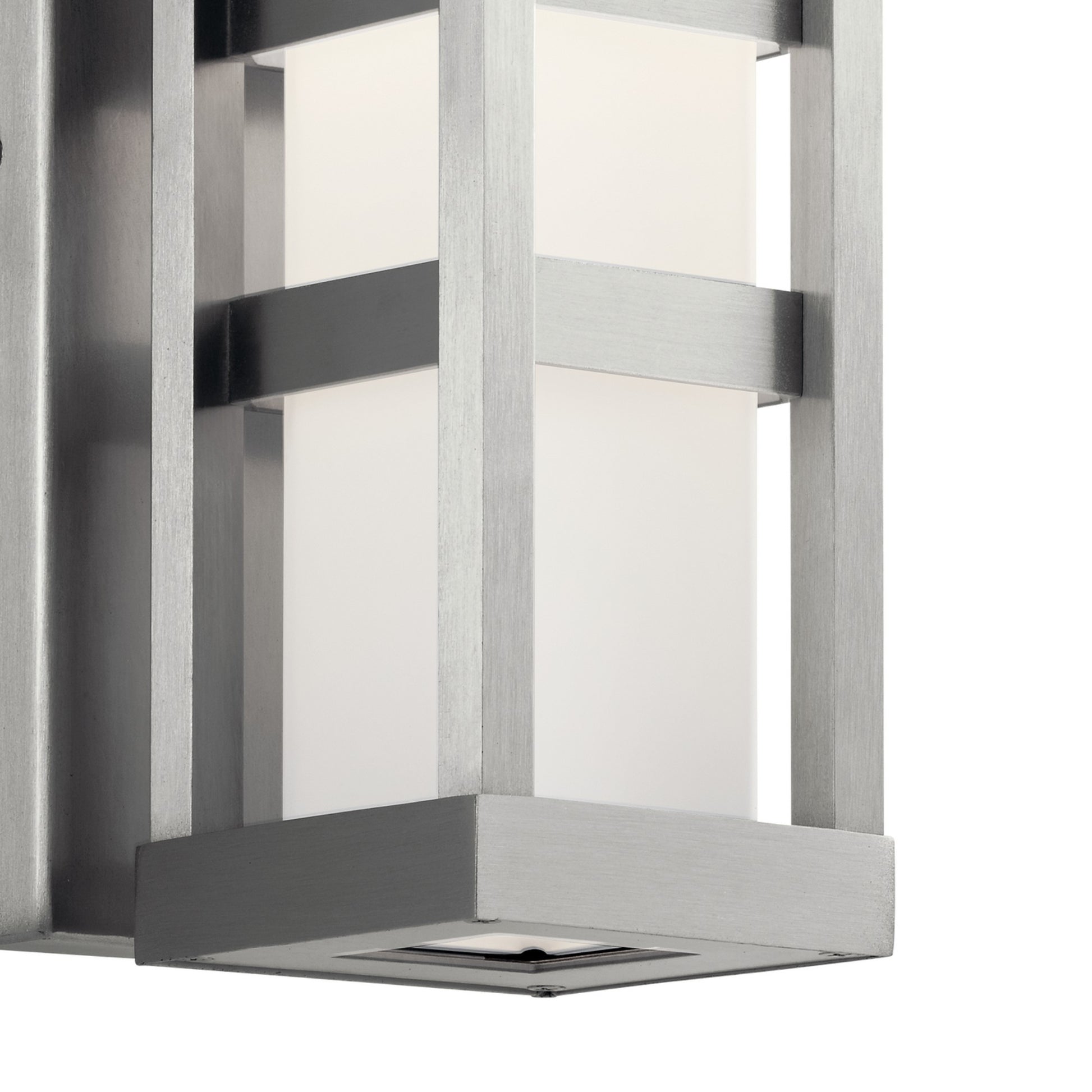 Ryler 12" LED Outdoor Wall Light, Brushed Aluminum Finish - Bees Lighting