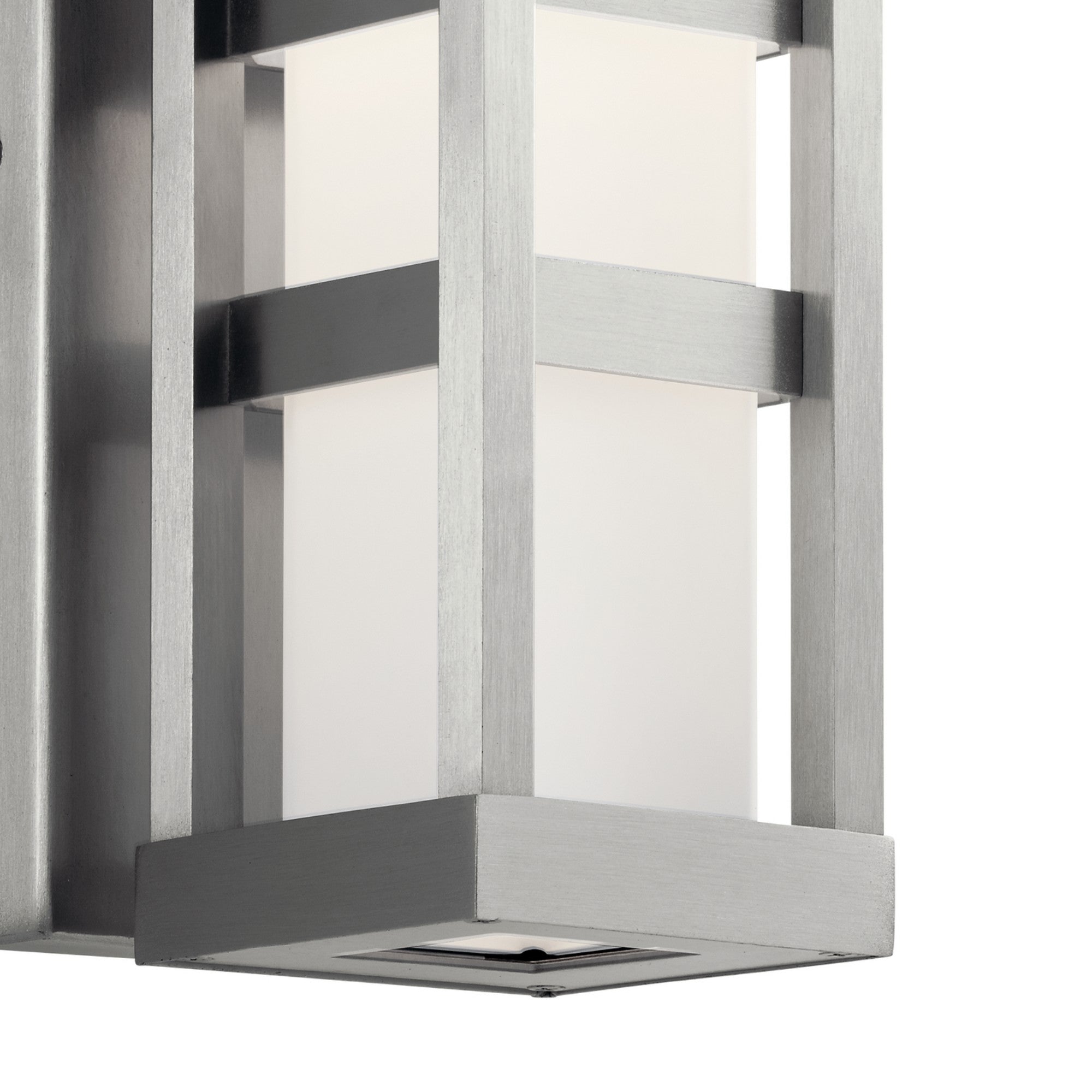 Ryler 12" LED Outdoor Wall Light, Brushed Aluminum Finish - Bees Lighting