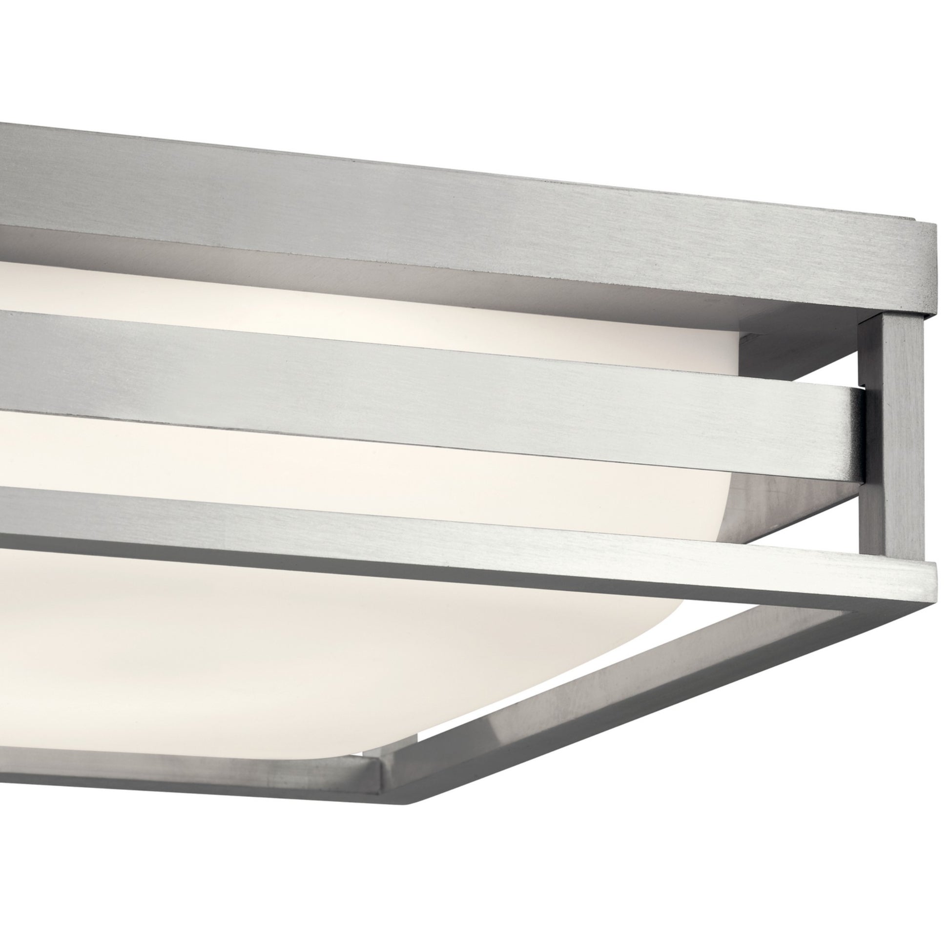 Ryler 12" LED Outdoor Ceiling Light, Brushed Aluminum Finish - Bees Lighting