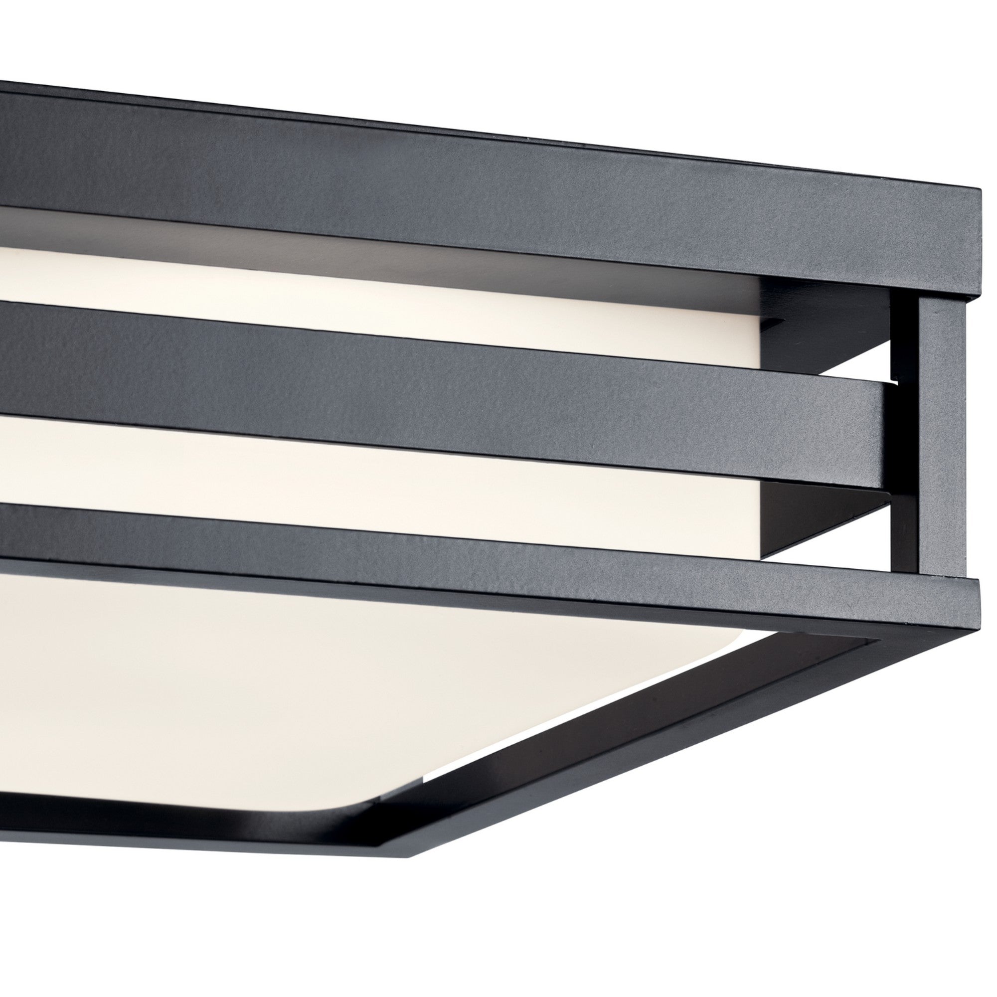 Ryler 12" LED Outdoor Ceiling Light, Black Finish - Bees Lighting