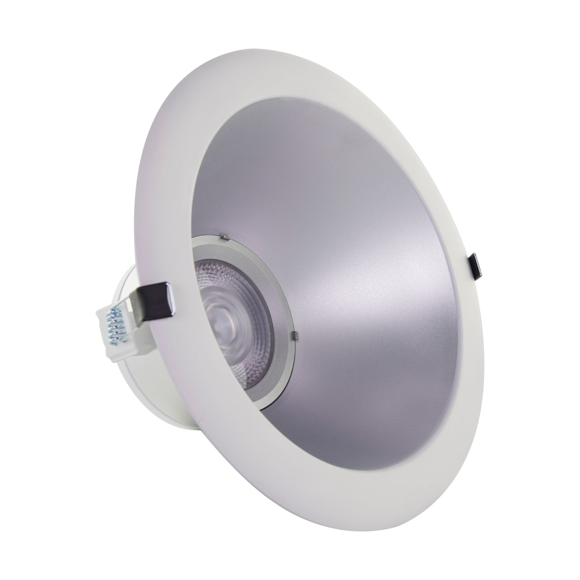 10" Commercial LED Downlight, 3500 Lm Adjustable, 5-CCT, Silver, 120-277V - Bees Lighting