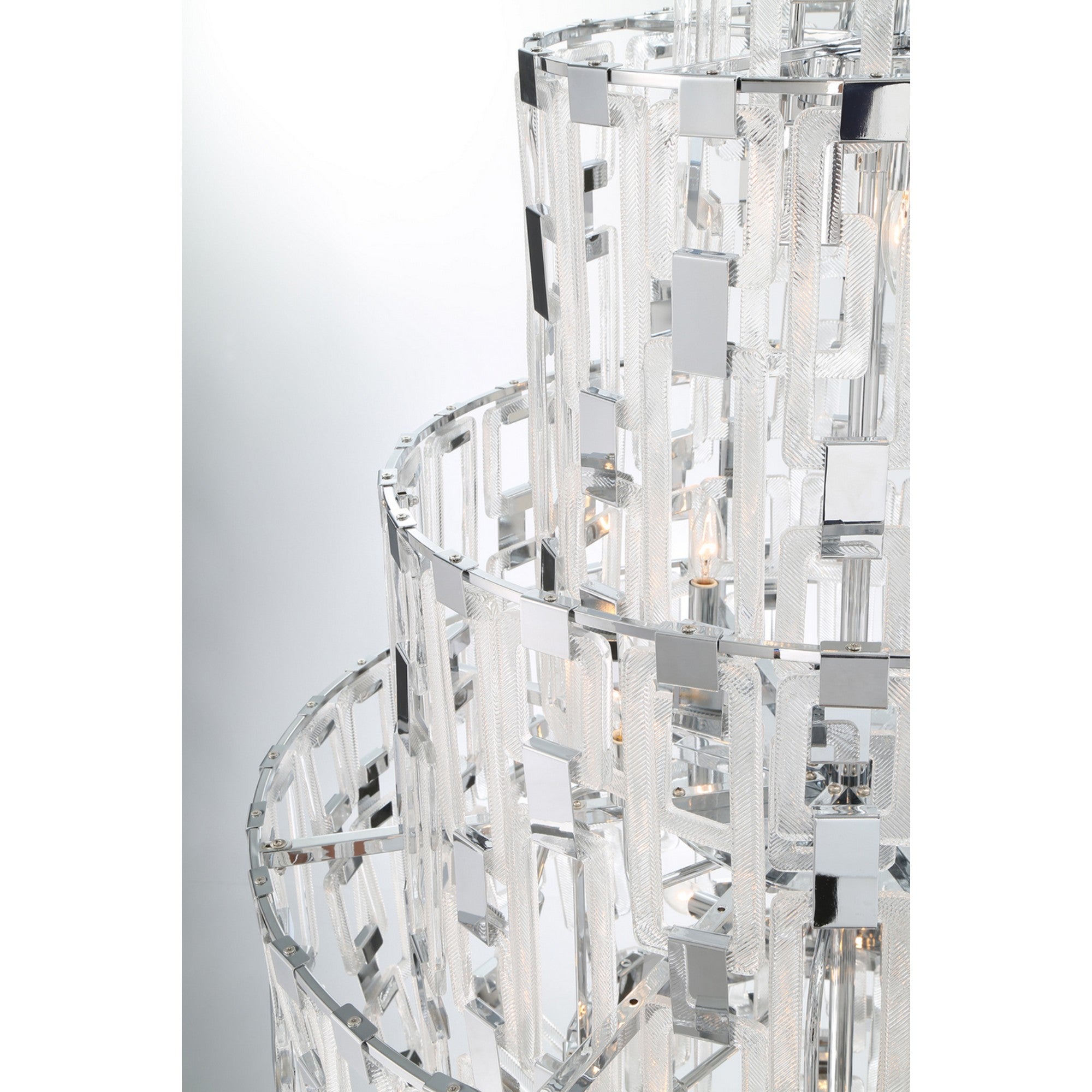 Viviana 6-Tiers 26-Light 97" Grand Chandelier, Chrome Finish - Bees Lighting