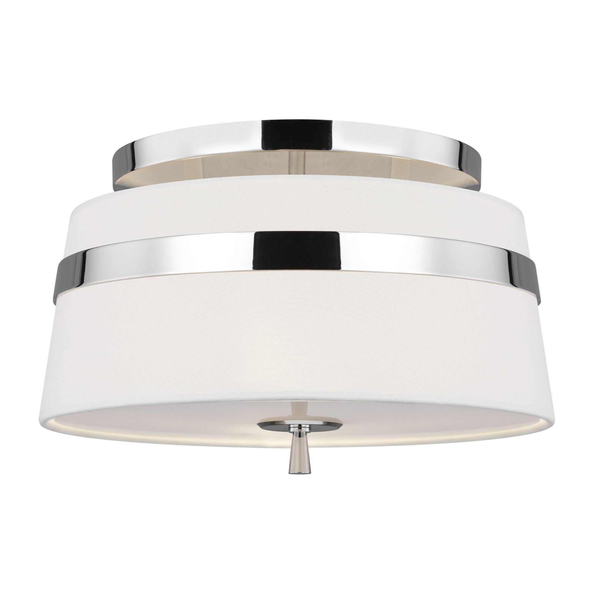 Cordtlandt 14 in 3 Lights Semi Flush Mount Light Nickel finish