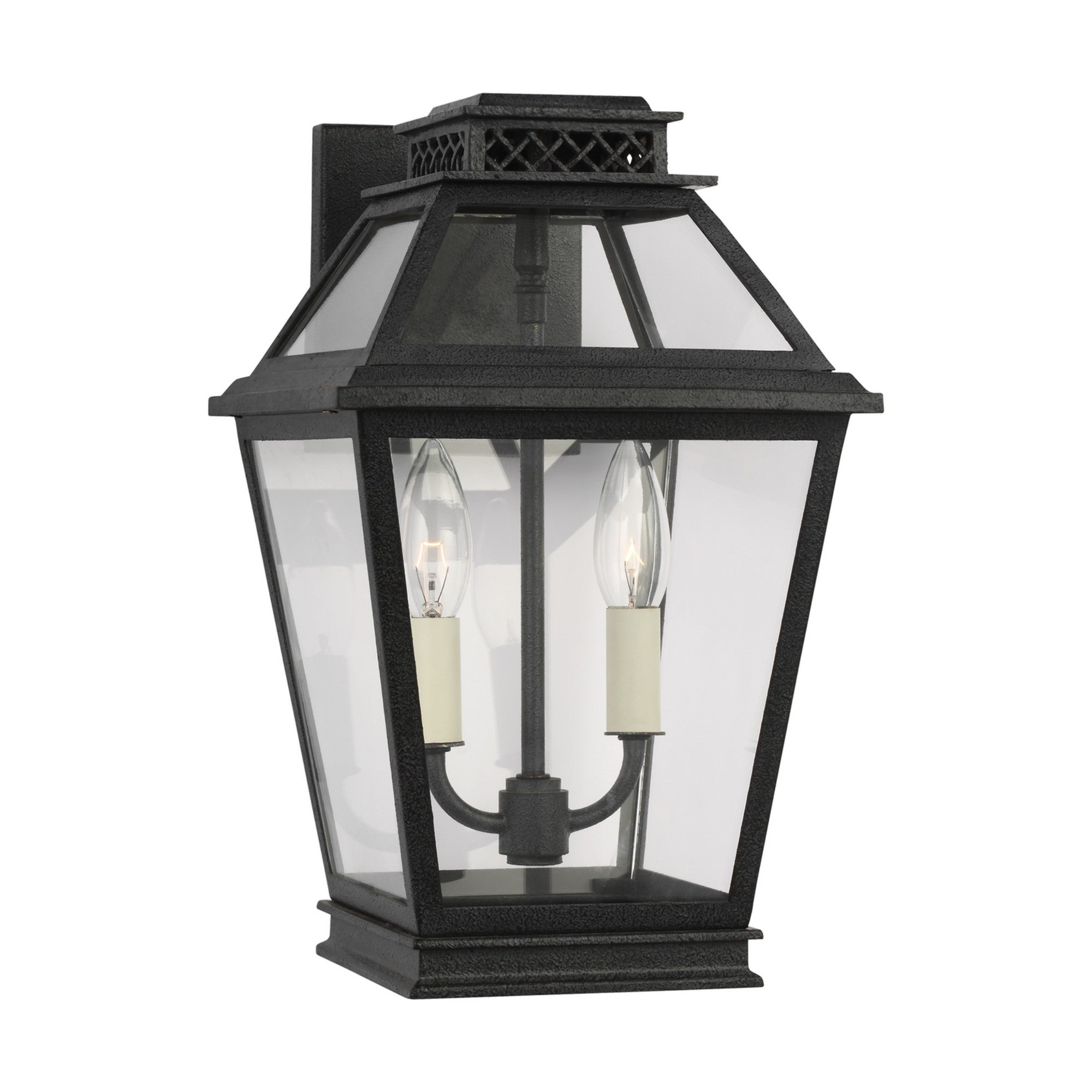 Falmouth Small 14 In. 2 Lights Outdoor Wall Light Gray Finish - Bees Lighting
