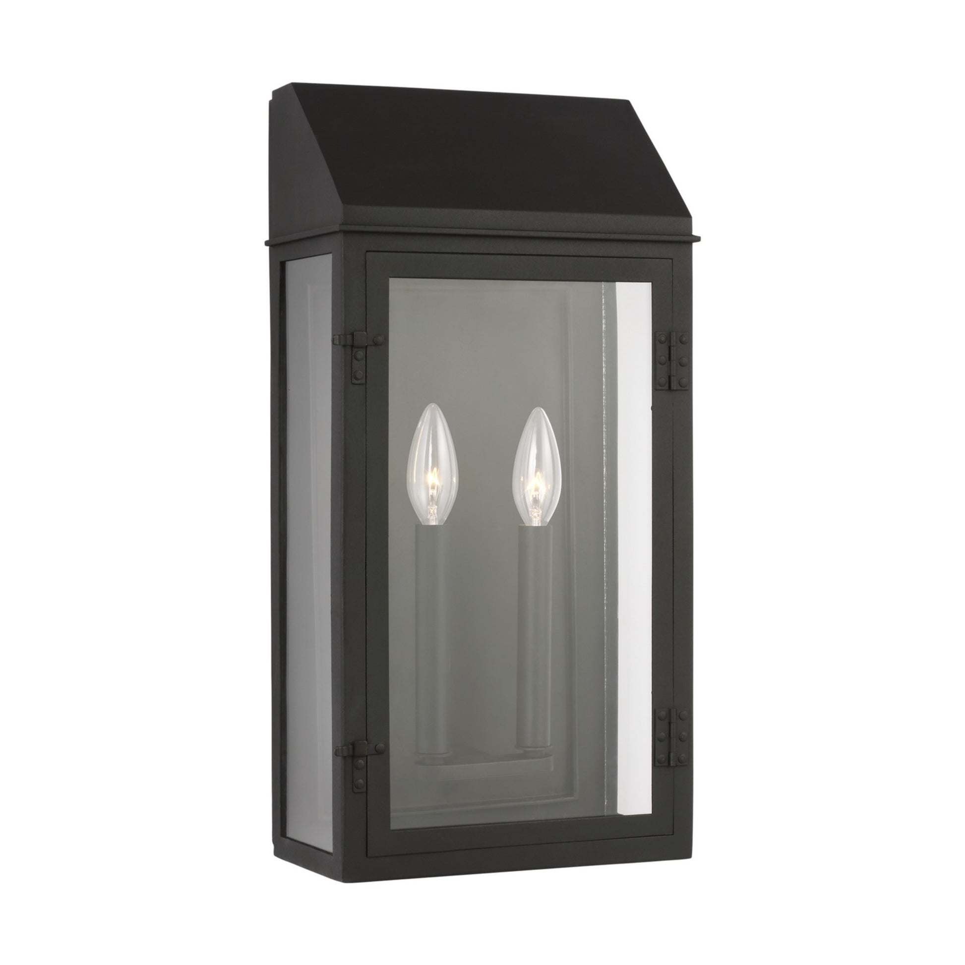 Hingham 20" 2-Light Outdoor Wall Light, Black Finish - Bees Lighting