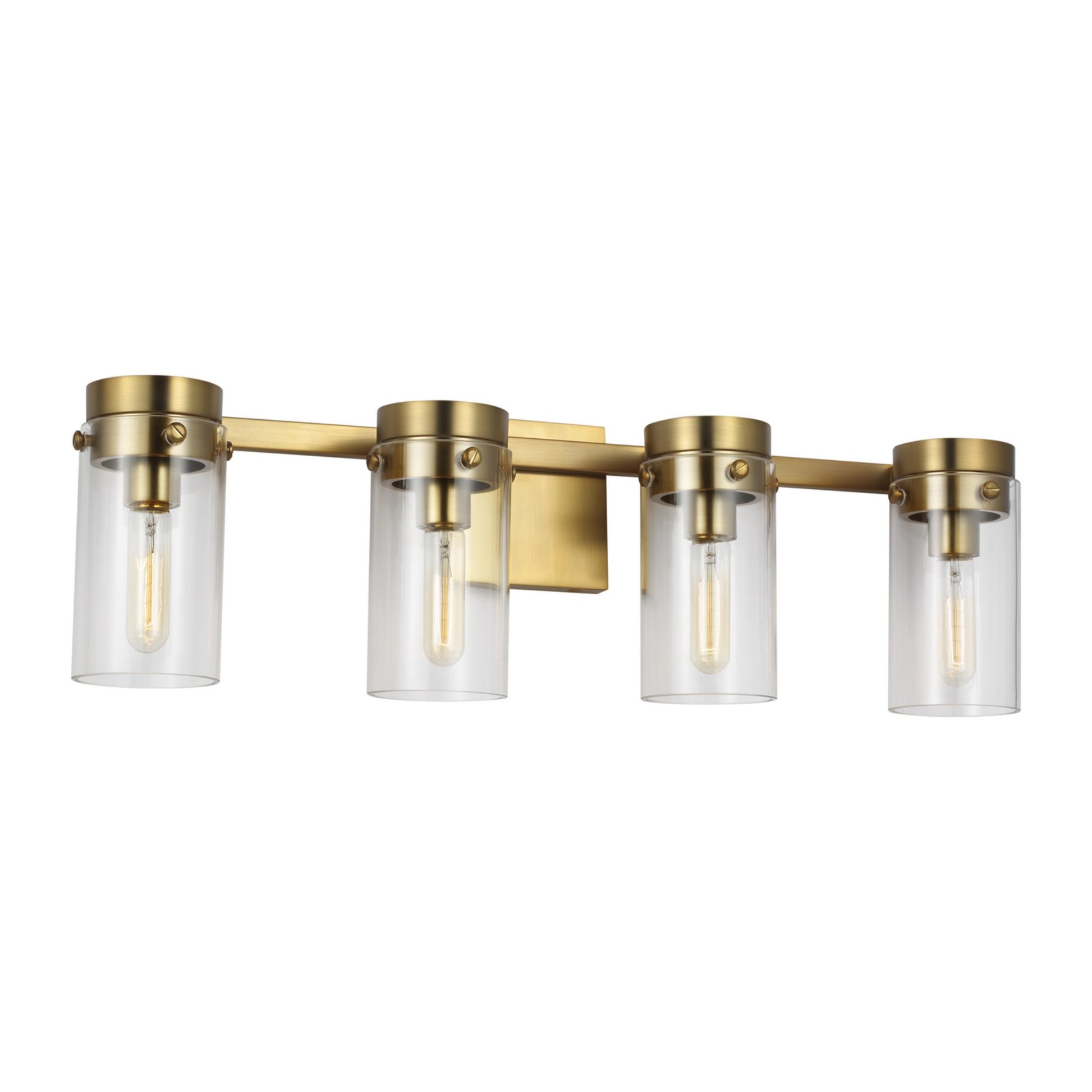 Garrett 29" 4-Light Bathroom Vanity, Burnished Brass Finish - Bees Lighting