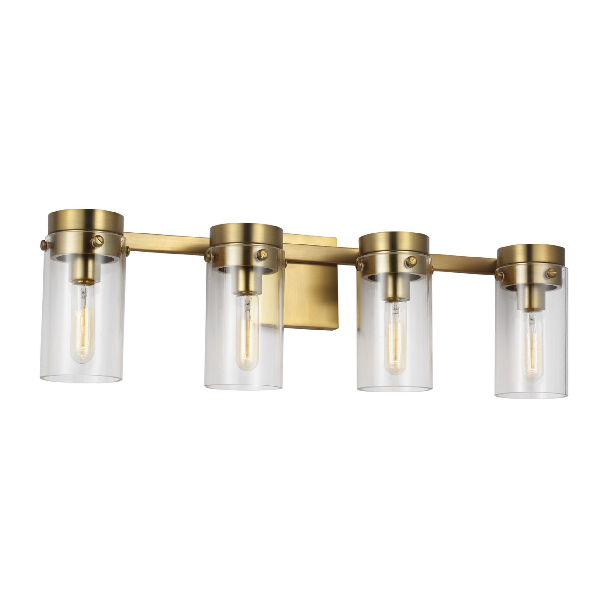 Garrett 29" 4-Light Bathroom Vanity, Burnished Brass Finish - Bees Lighting