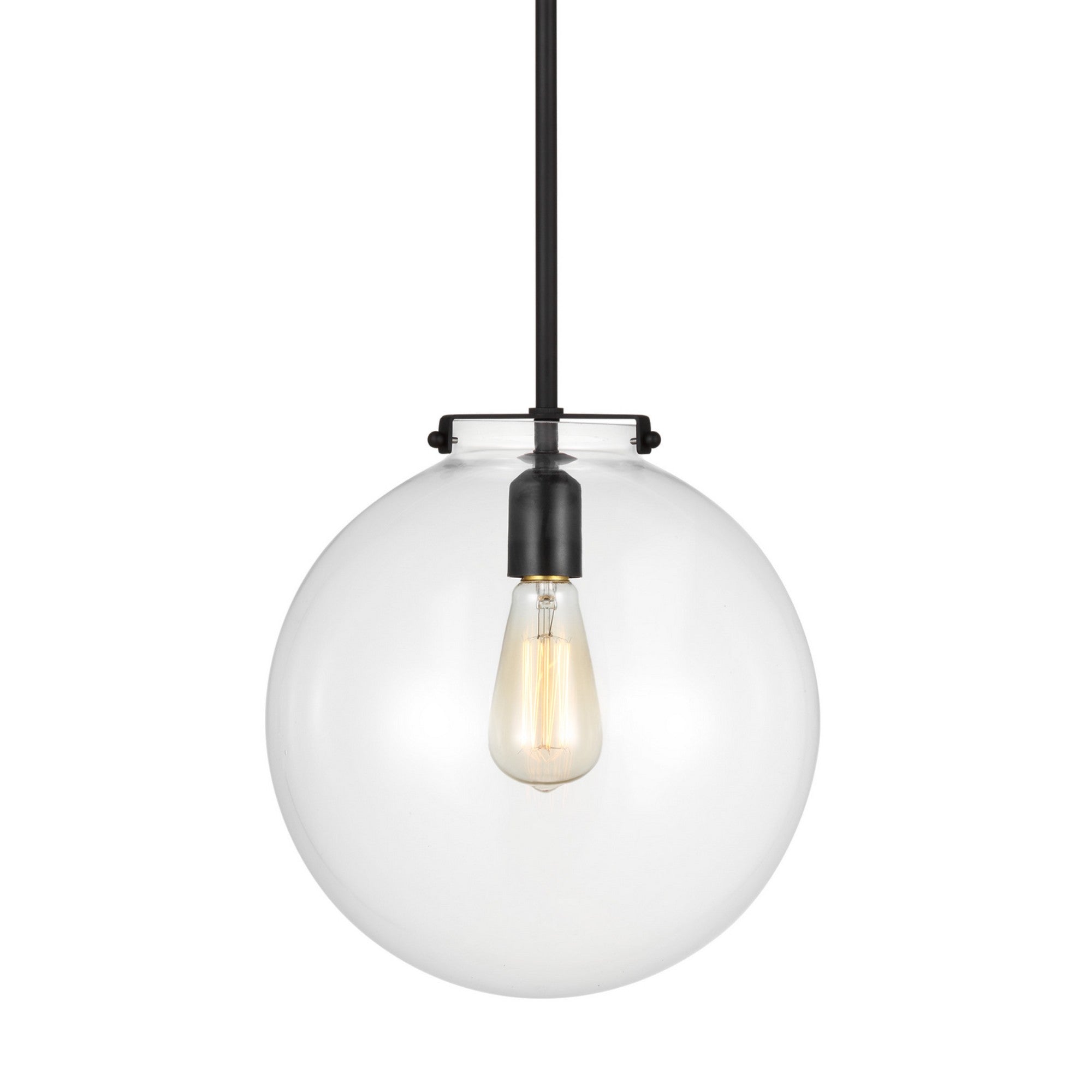 Kate 12" Sphere Pendant, Midnight Black Finish - Bees Lighting