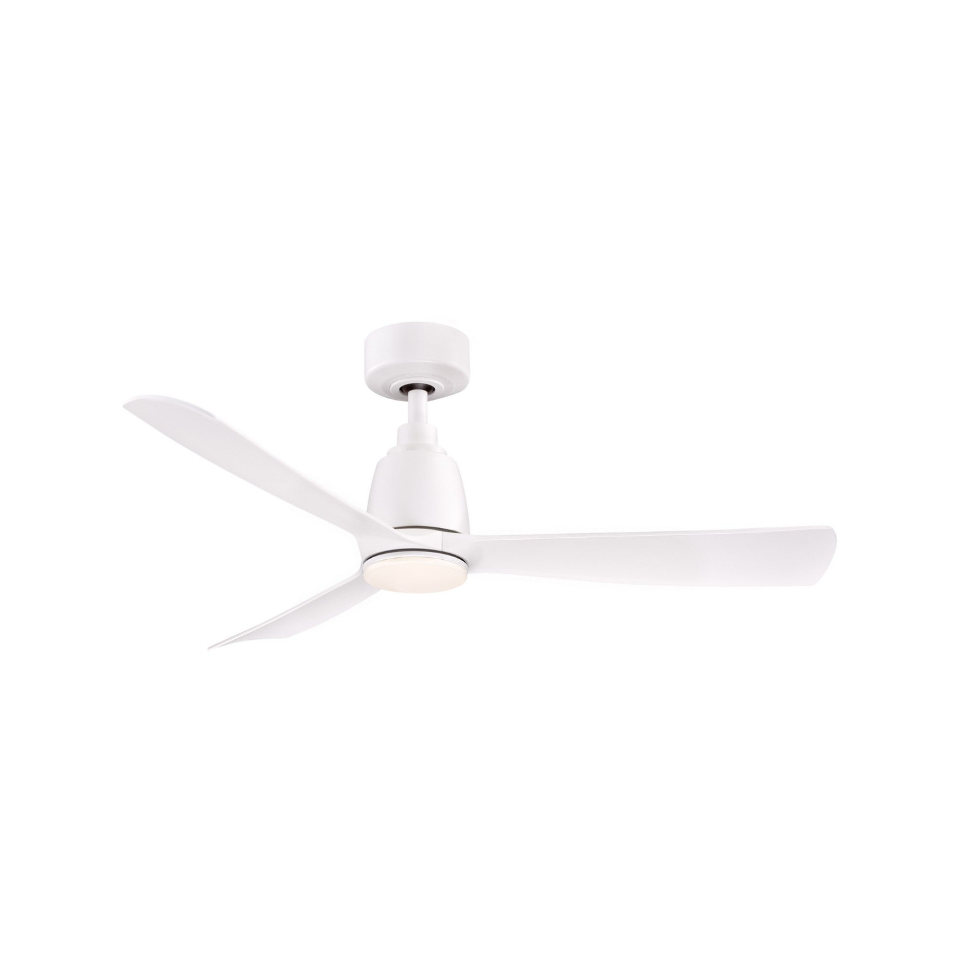 Kute 44 Inch Matte White Damp Rated Modern Ceiling Fan with Remote - Bees Lighting