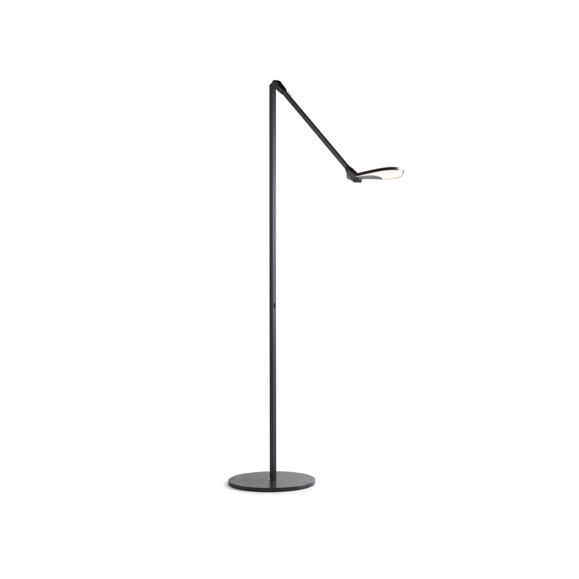 Splitty Matte Black Contemporary LED Floor Lamp with USB Port