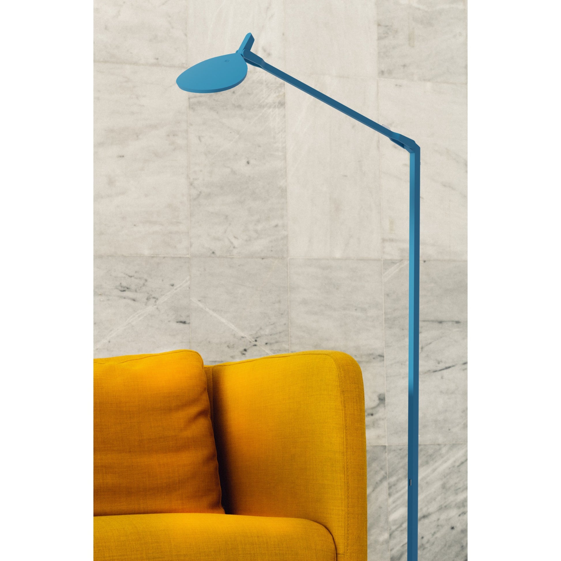 Splitty Matte Pacific Blue Contemporary LED Floor Lamp with USB Port - Bees Lighting