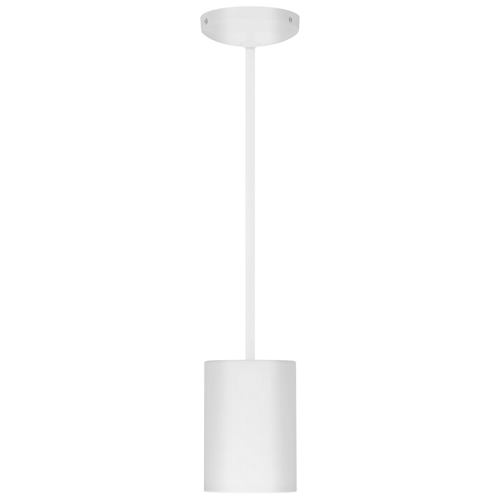 Pilson 7" LED Pendant, Matte White Finish, Rod - Bees Lighting