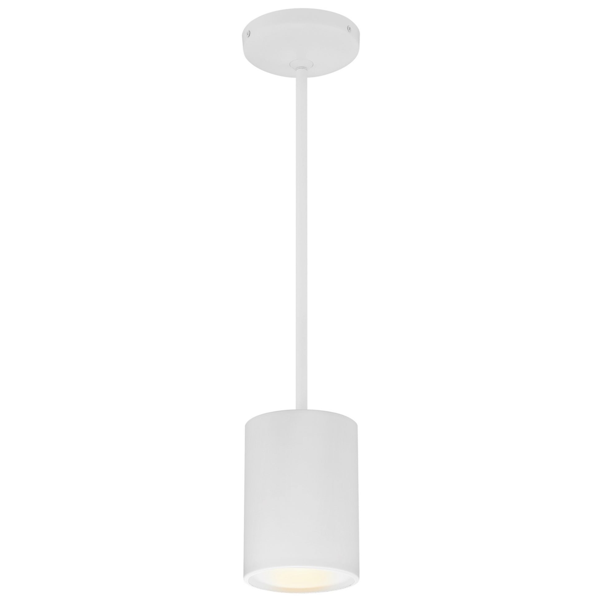 Pilson 7" LED Pendant, Matte White Finish, Rod - Bees Lighting