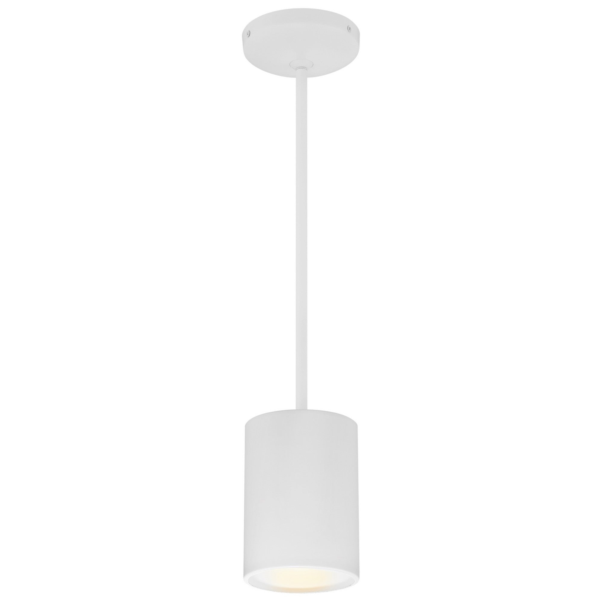Pilson 7" LED Pendant, Matte White Finish, Rod - Bees Lighting