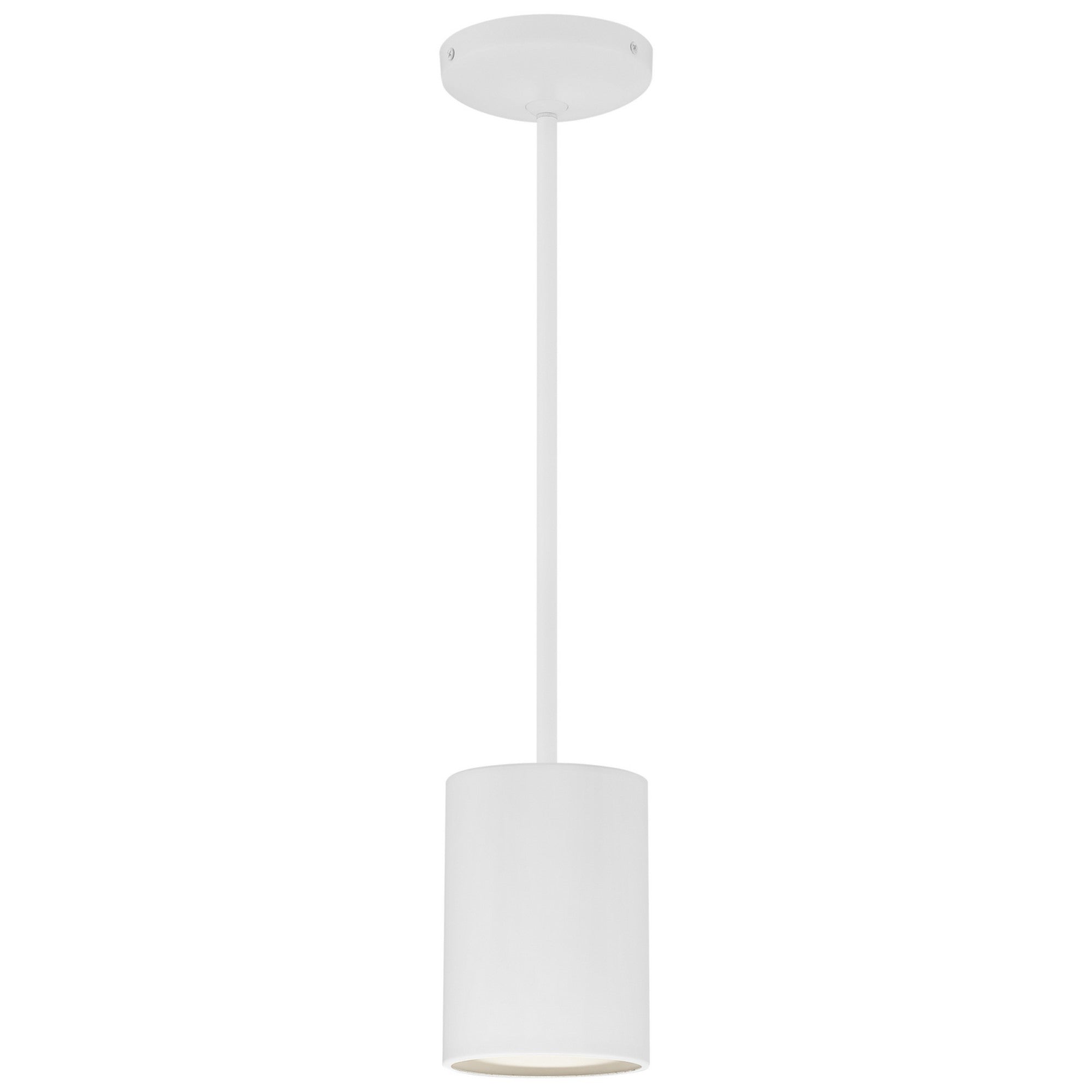Pilson 7" LED Pendant, Matte White Finish, Rod - Bees Lighting
