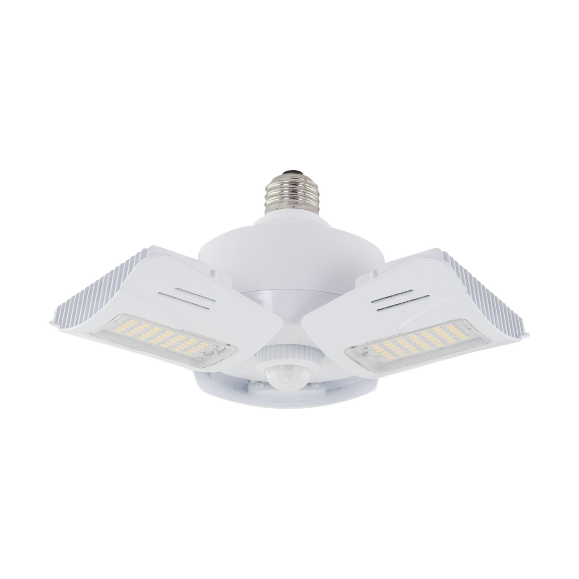 Adjustable LED Utility Light with Motion Sensor, 60 Watts, 5900 Lumens, 4000K, E26 Base, 120-277V