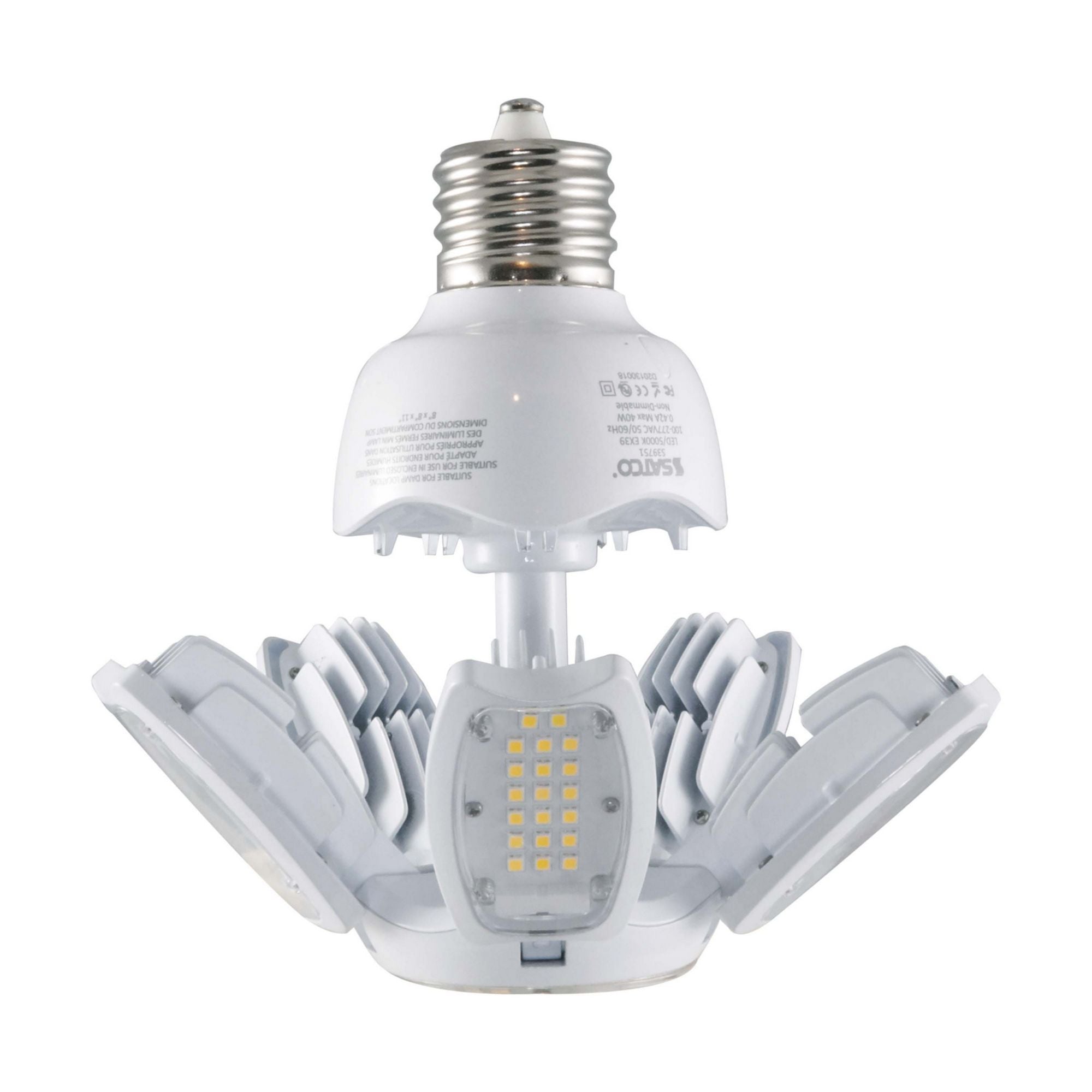 Hi-Pro Multi-Beam LED Lamp, 40 Watts, 5600 Lumens, 5000K, EX39 Mogul Base, 120-277V - Bees Lighting
