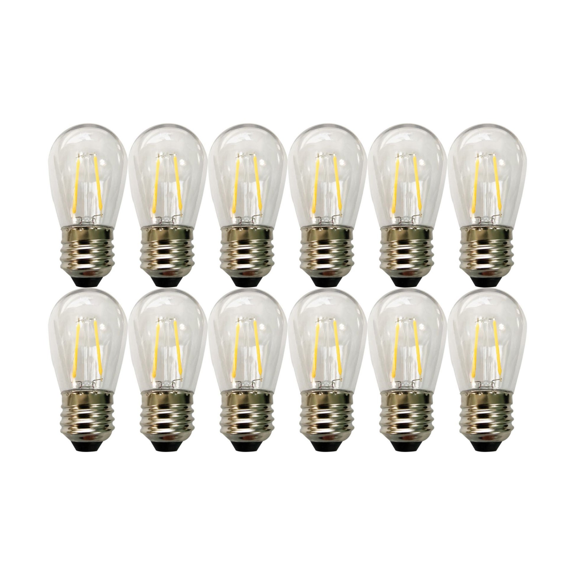 Indoor/Outdoor 24 Feet LED String Light, 12-LED Bulbs, 2700K - Bees Lighting