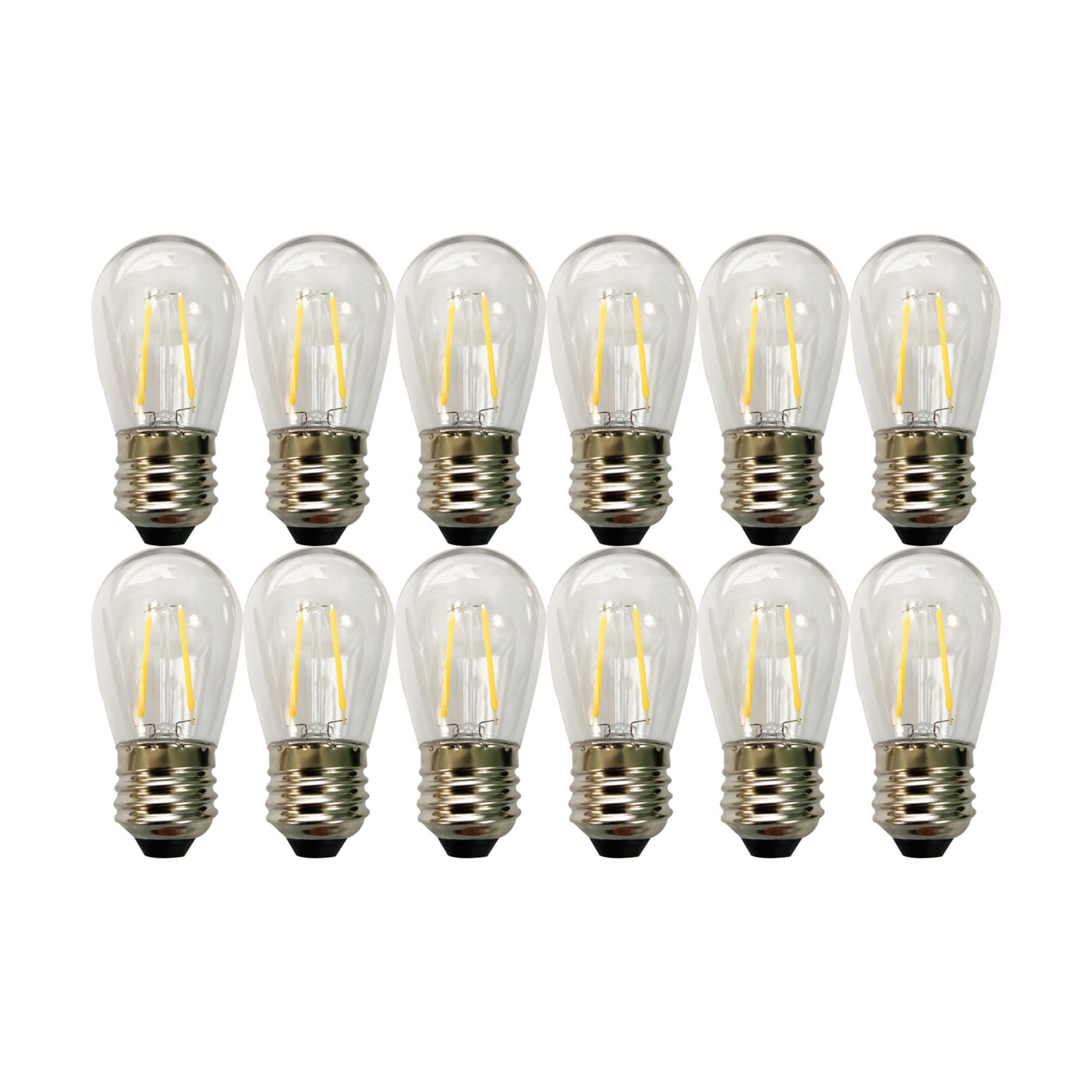 Indoor/Outdoor 24 Feet LED String Light, 12-LED Bulbs, 2700K - Bees Lighting