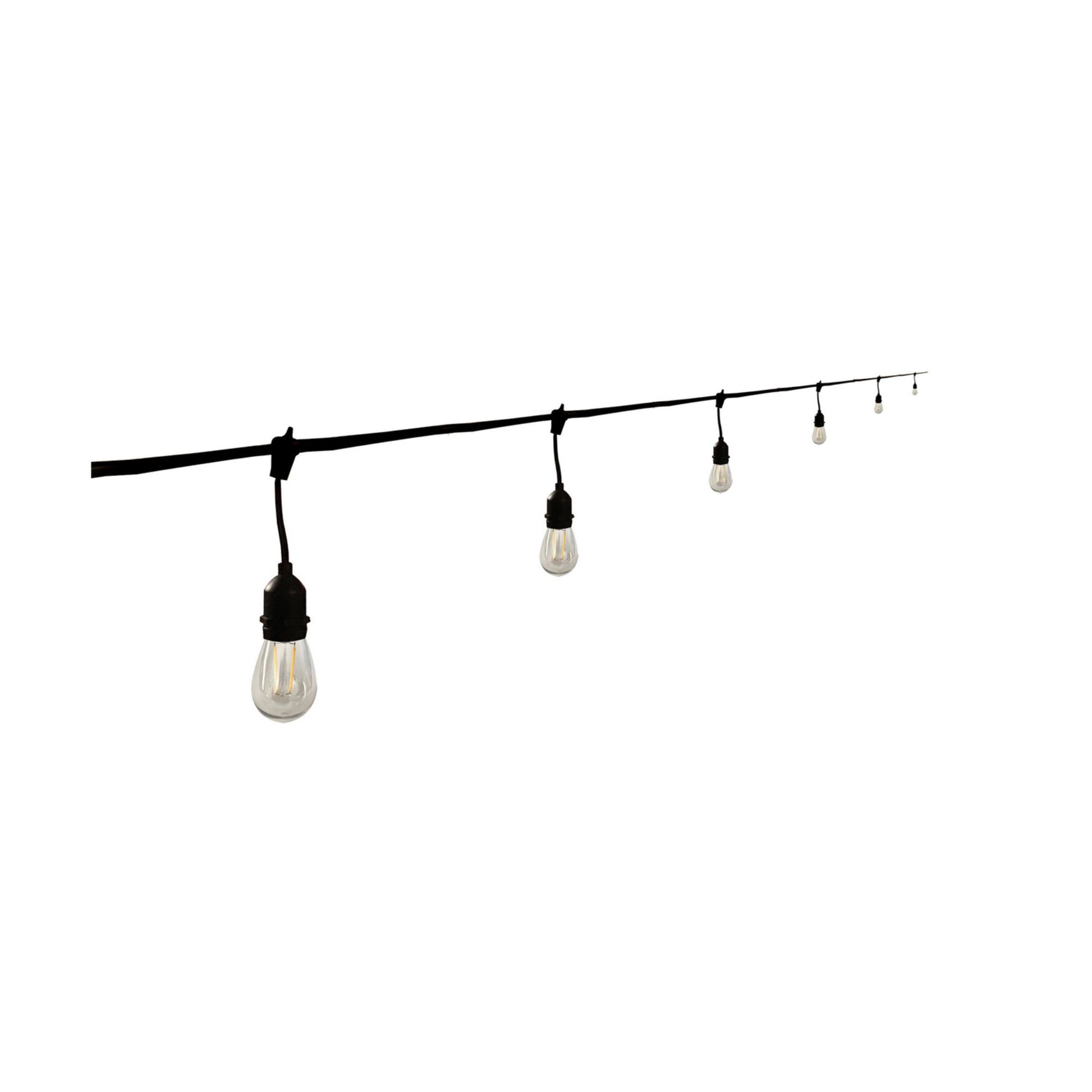 Indoor/Outdoor 24 Feet LED String Light, 12-LED Bulbs, 2700K - Bees Lighting