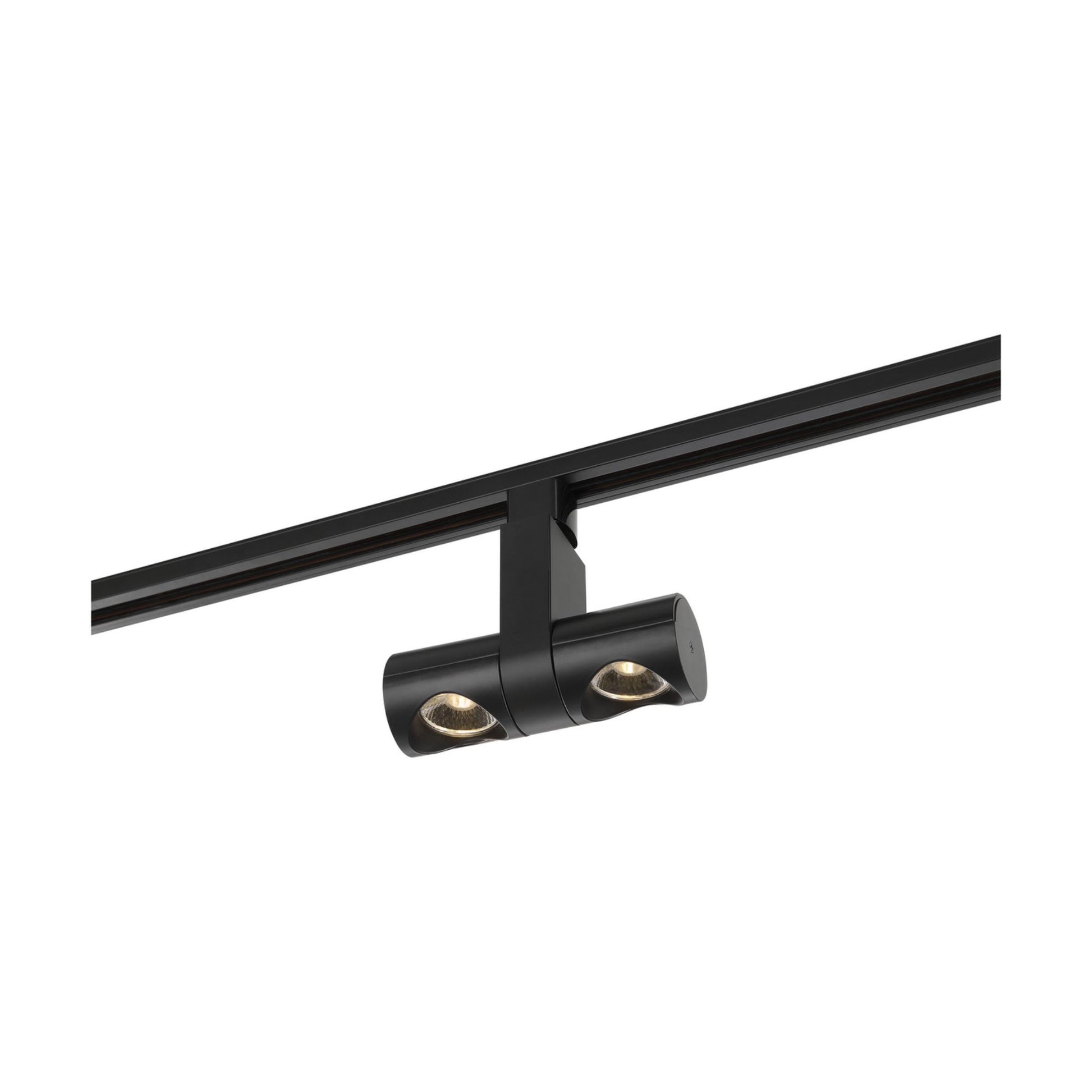 LED Dual Pipe Track Head 24W 2000 Lumens 3000K, Halo, 36°, Black - Bees Lighting
