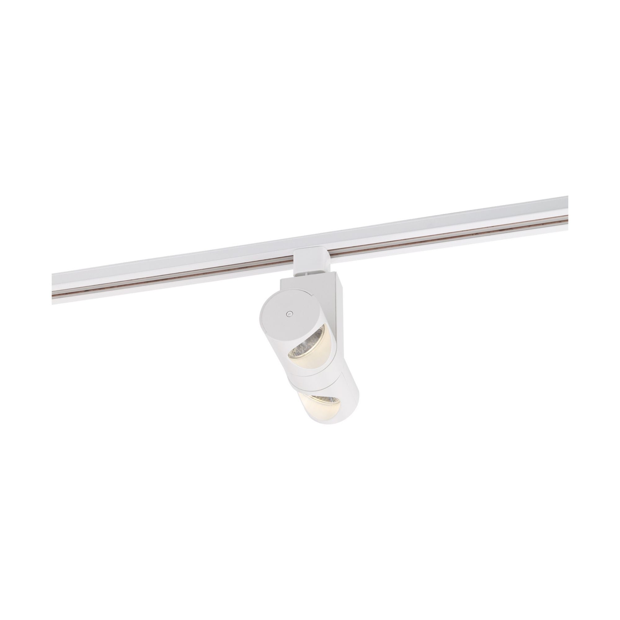 LED Dual Pipe Track Head 24W 2000 Lumens 3000K, Halo, 24°, White - Bees Lighting