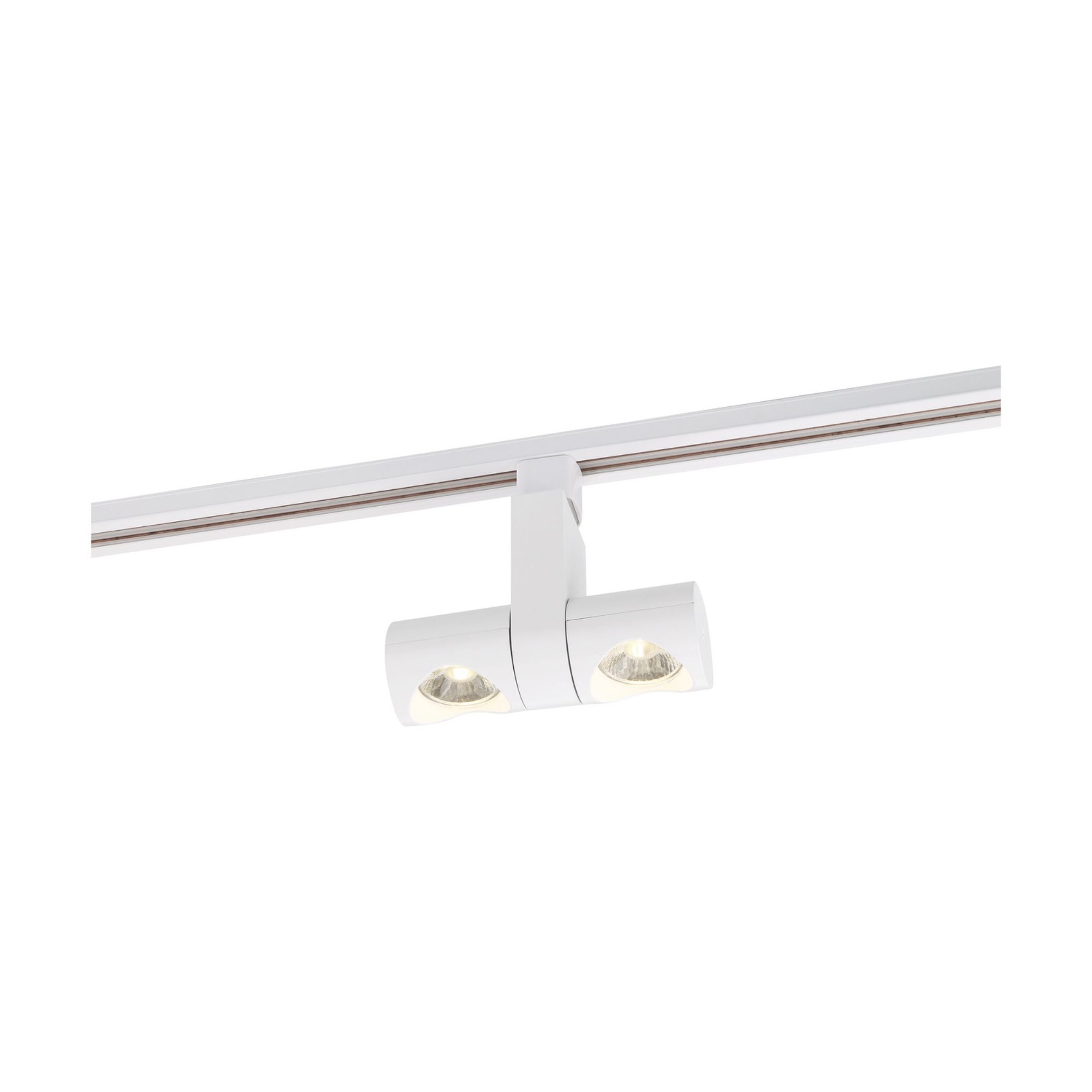 LED Dual Pipe Track Head 24W 2000 Lumens 3000K, Halo, 24°, White - Bees Lighting