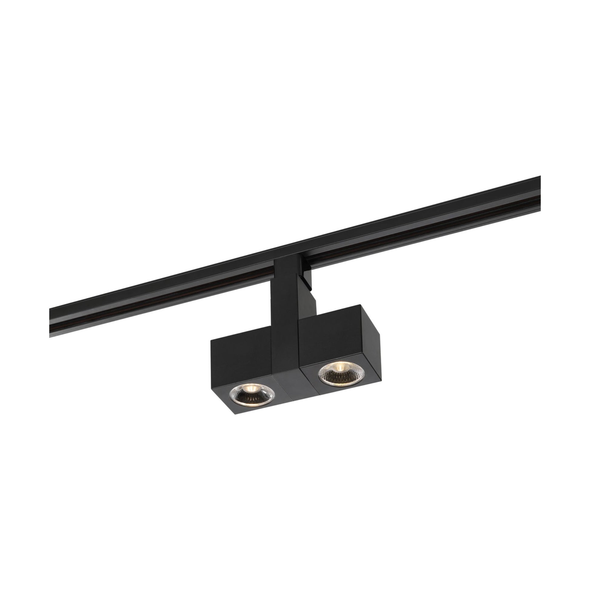 LED Dual Square Track Head 24W 2000 Lumens 3000K, Halo, 36°, Black - Bees Lighting