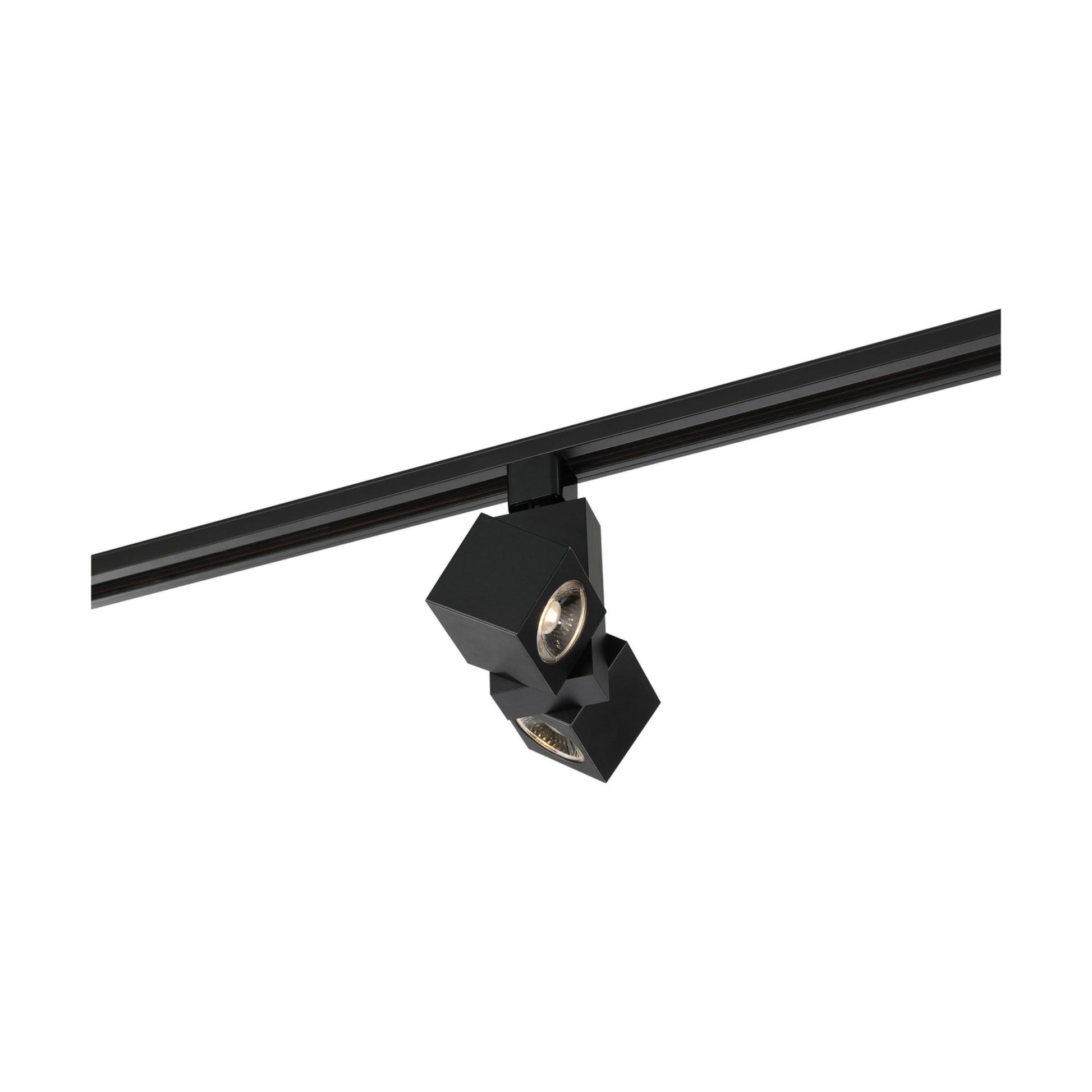 LED Dual Square Track Head 24W 2000 Lumens 3000K, Halo, 36°, Black - Bees Lighting