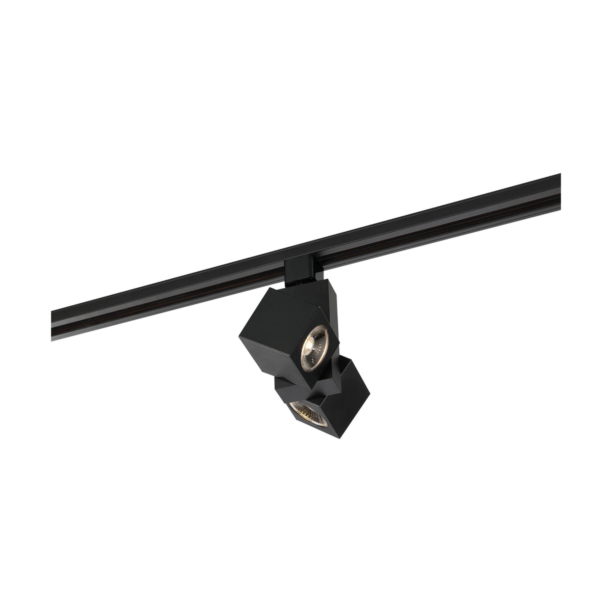 LED Dual Square Track Head 24W 2000 Lumens 3000K, Halo, 36°, Black - Bees Lighting