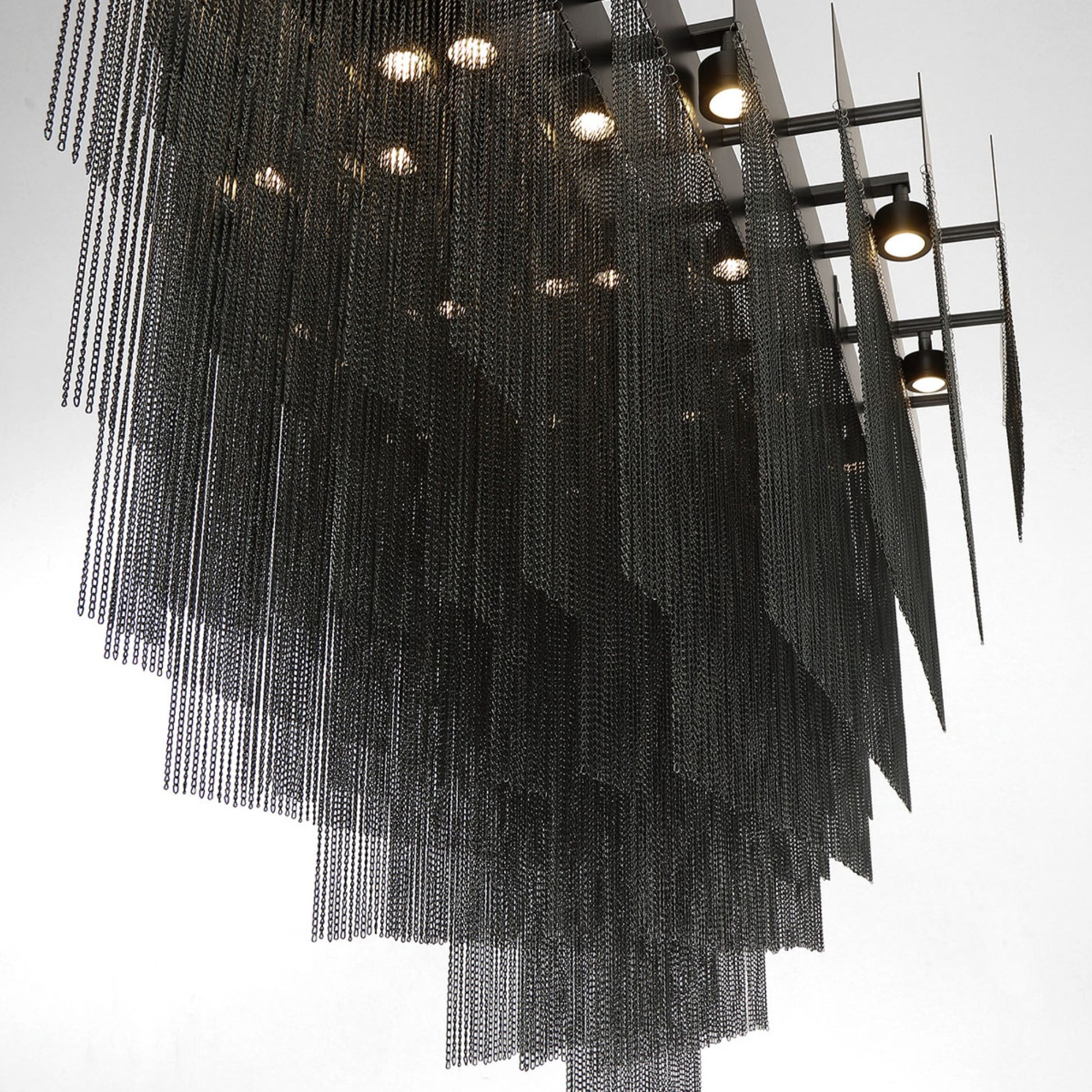 Bloomfield 22-Light 47" LED Chandelier, Black Finish - Bees Lighting