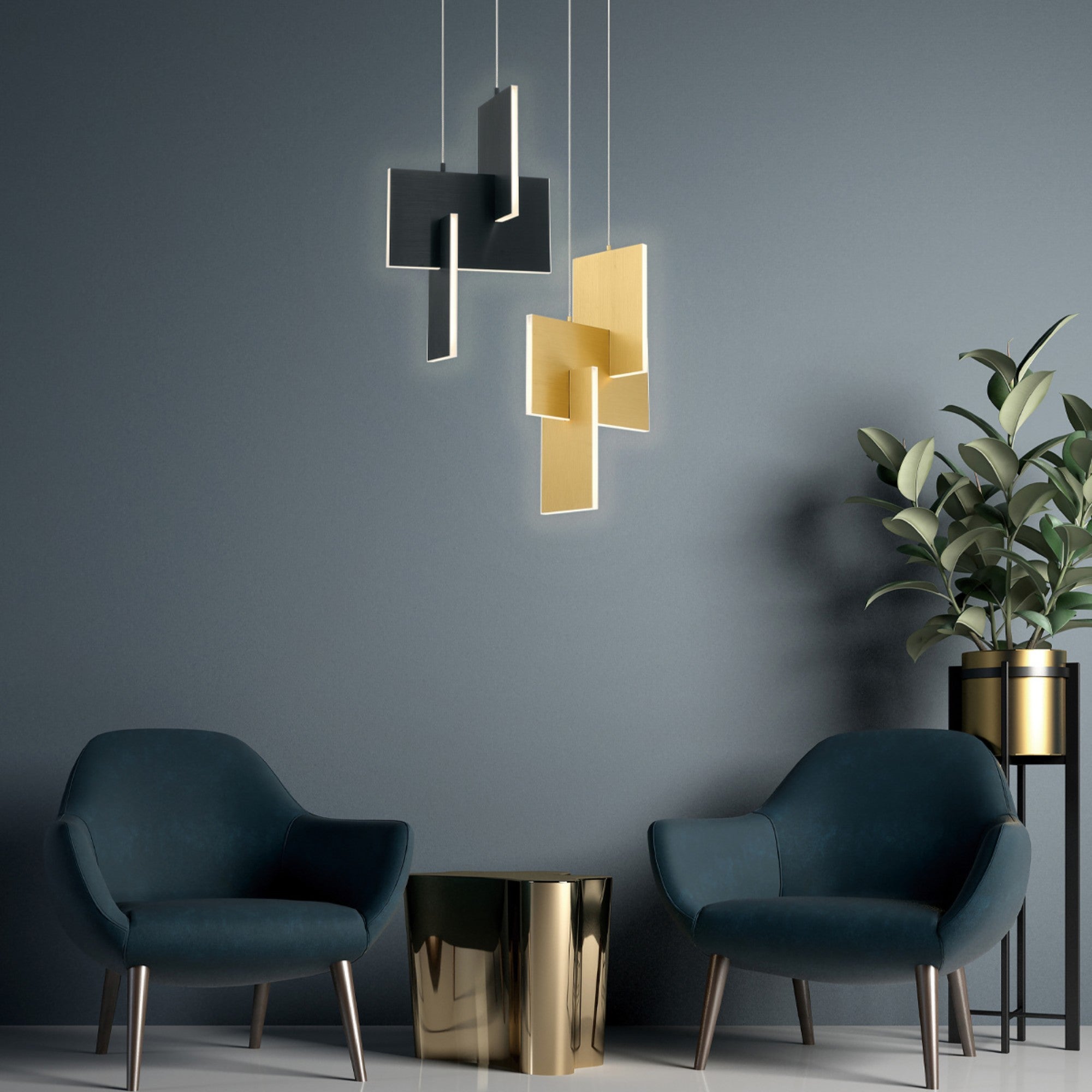 Coburg 23" LED Pendant, Black Finish - Bees Lighting