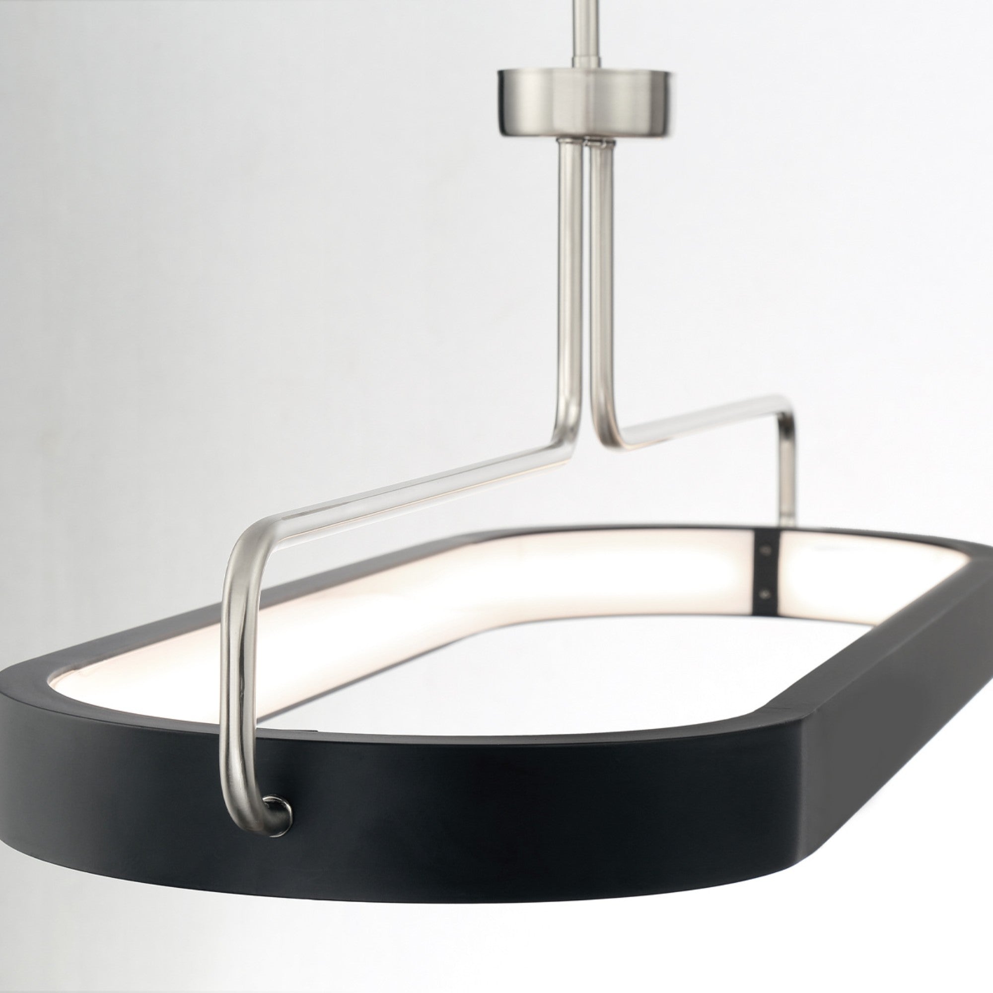 Pemberton 38" LED Pendant, Nickel & Black Finish - Bees Lighting