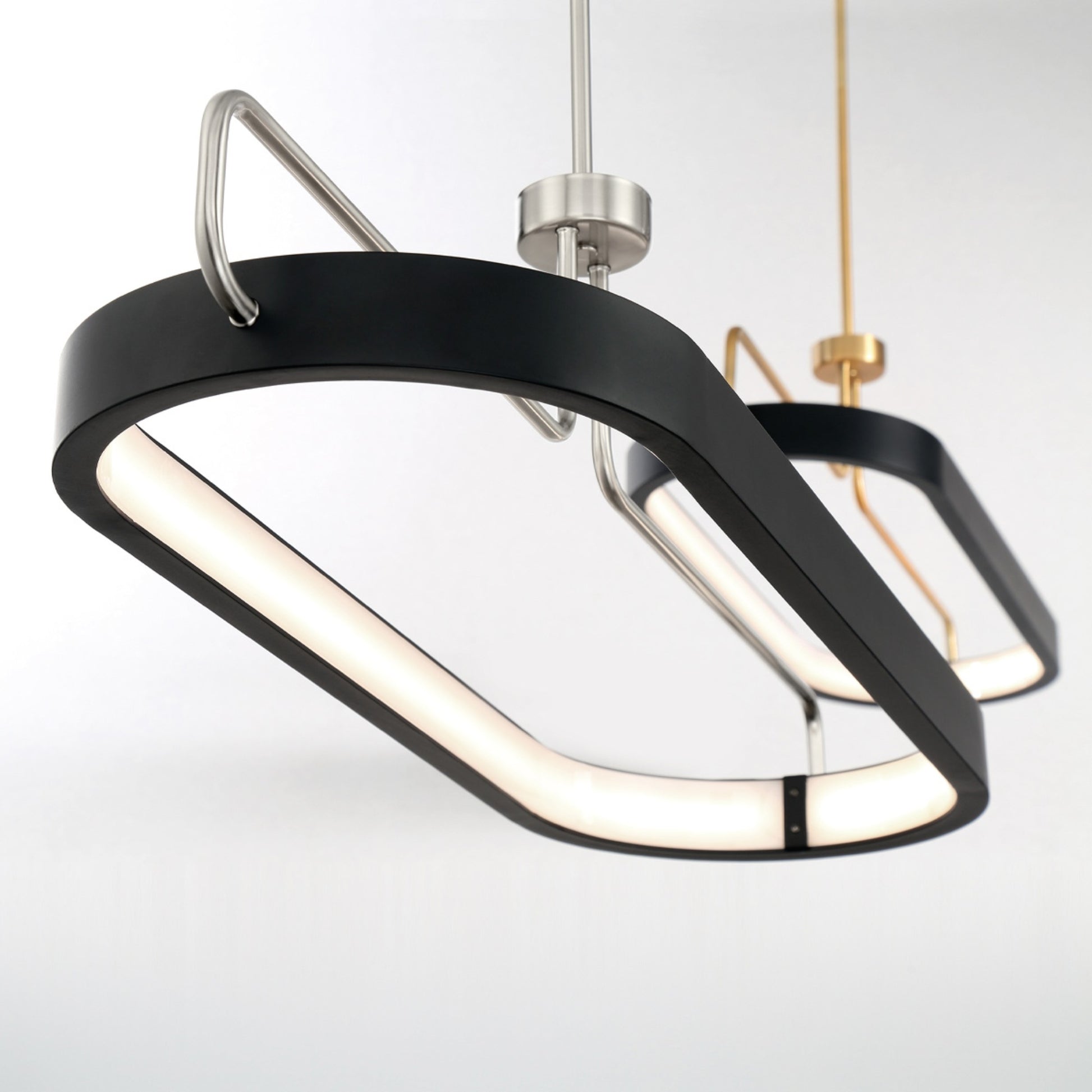 Pemberton 38" LED Pendant, Nickel & Black Finish - Bees Lighting