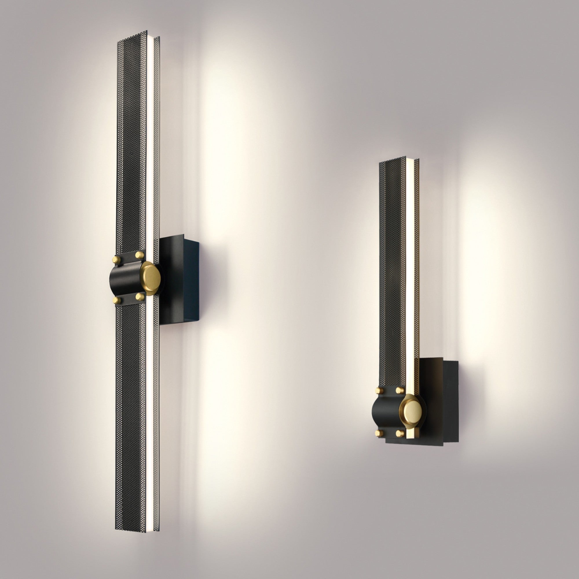 Admiral 28" LED Wall Sconce, Gold & Black Finish - Bees Lighting