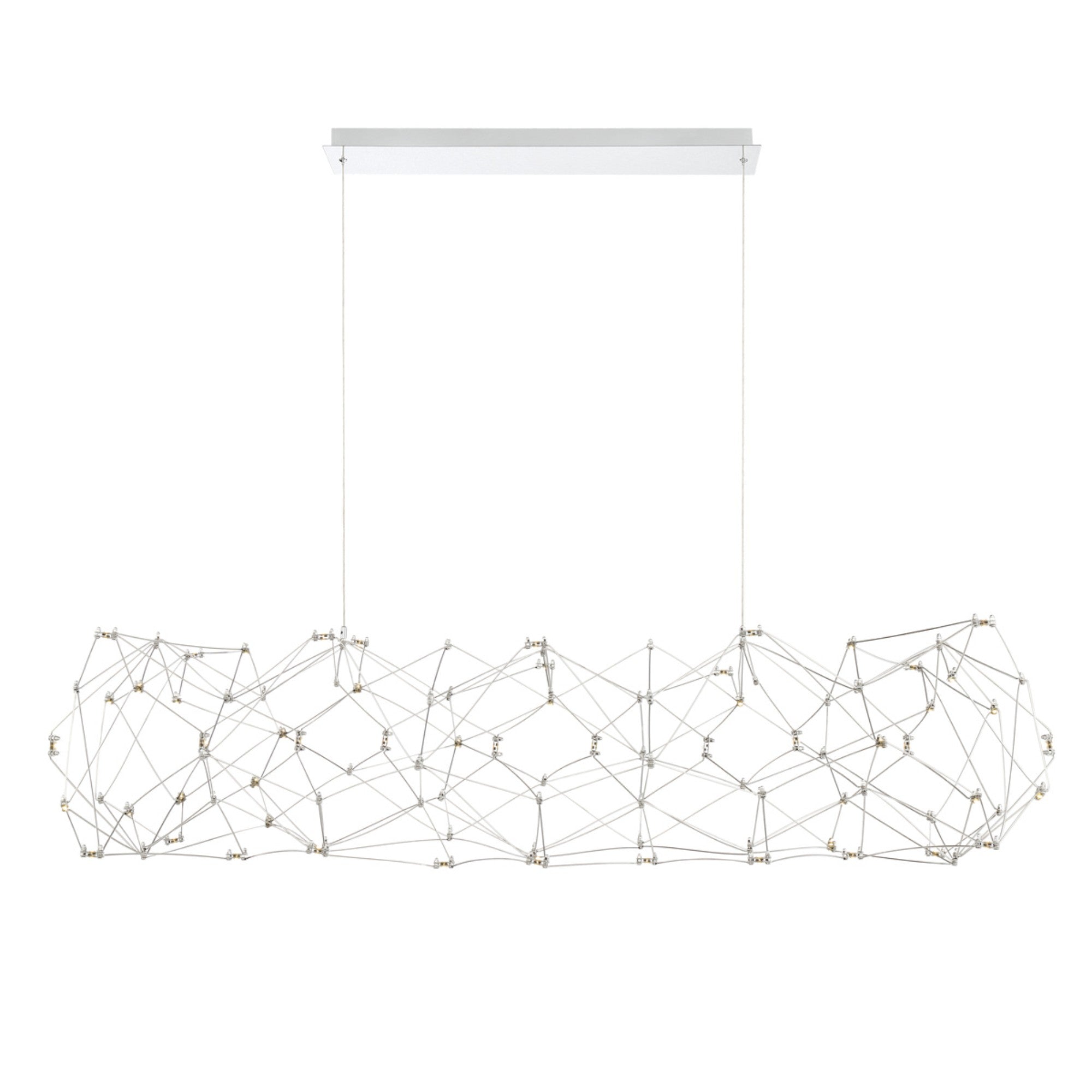 Leonardelli 65" LED Grand Chandelier, Chrome Finish - Bees Lighting
