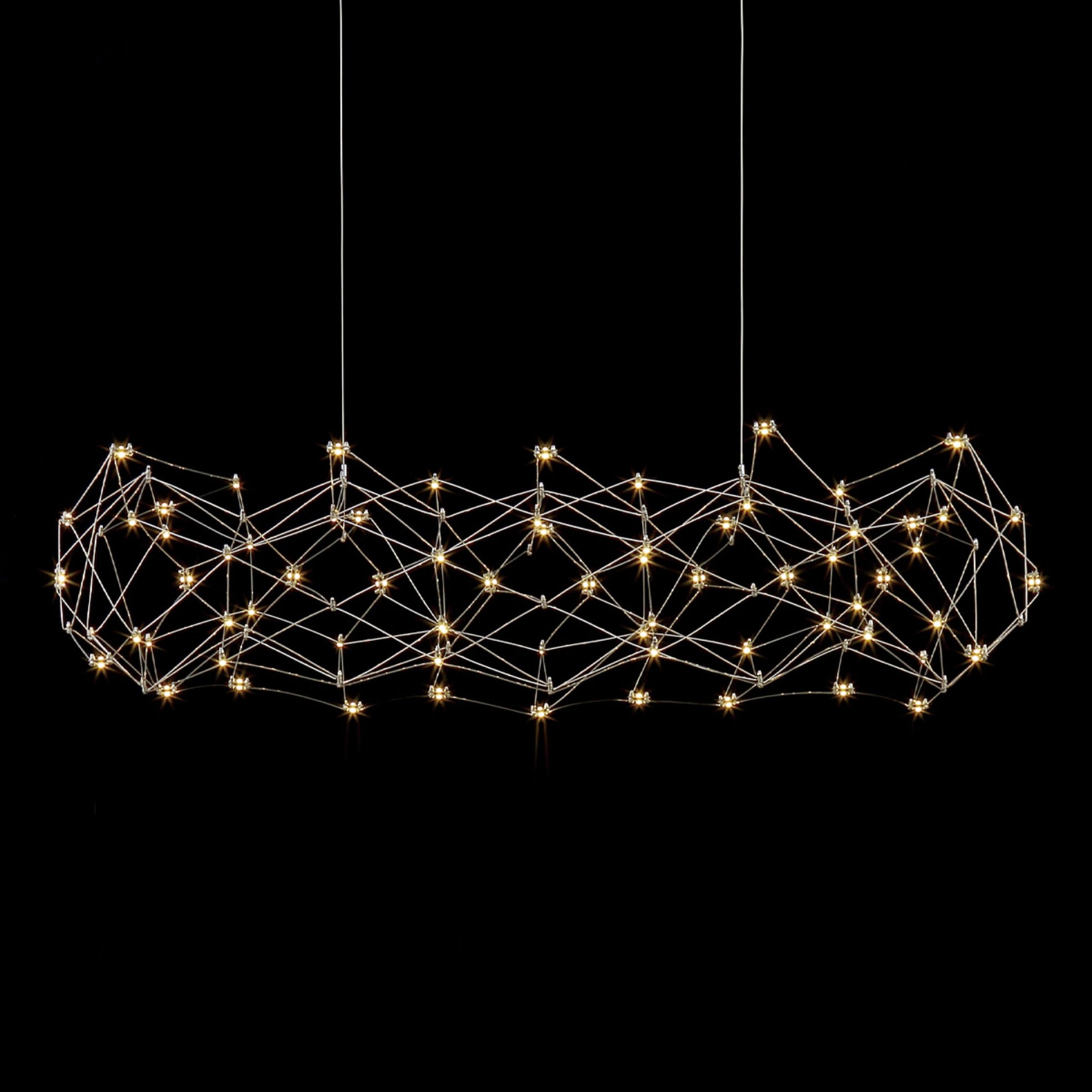 Leonardelli 65" LED Grand Chandelier, Chrome Finish - Bees Lighting