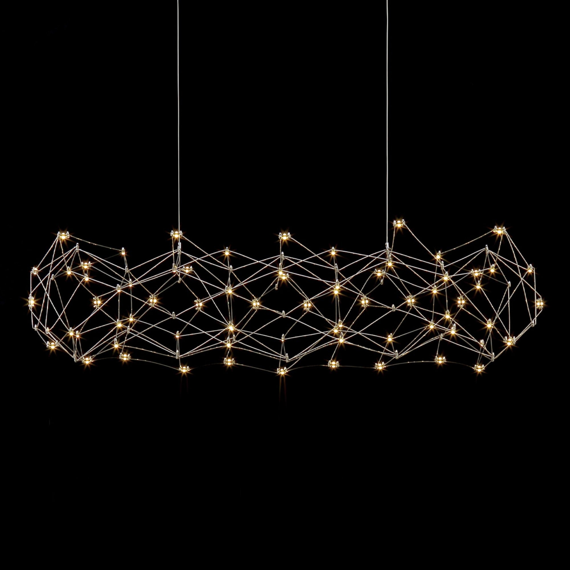 Leonardelli 65" LED Grand Chandelier, Chrome Finish - Bees Lighting