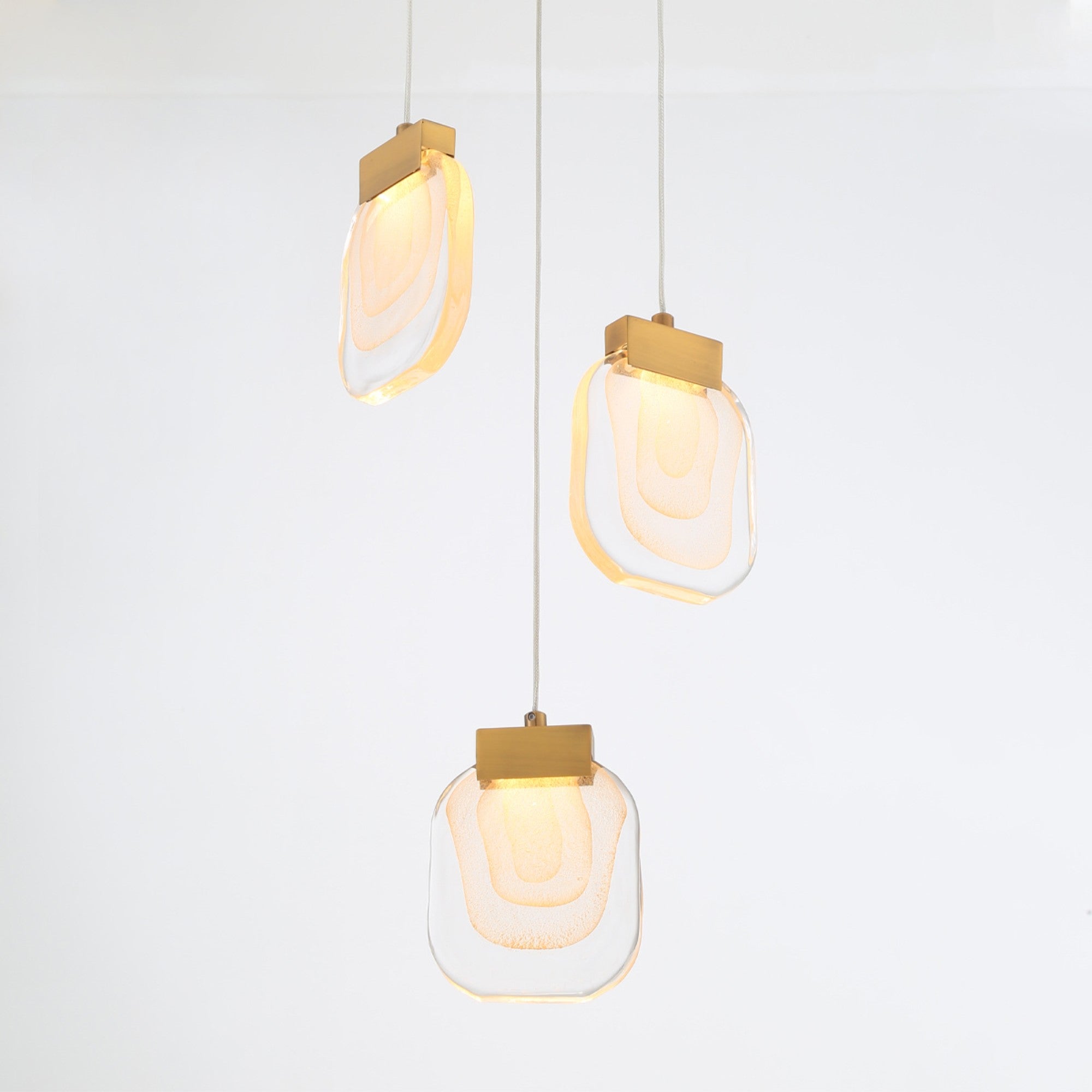 Paget 3-Light 10" LED Pendant, Gold Finish