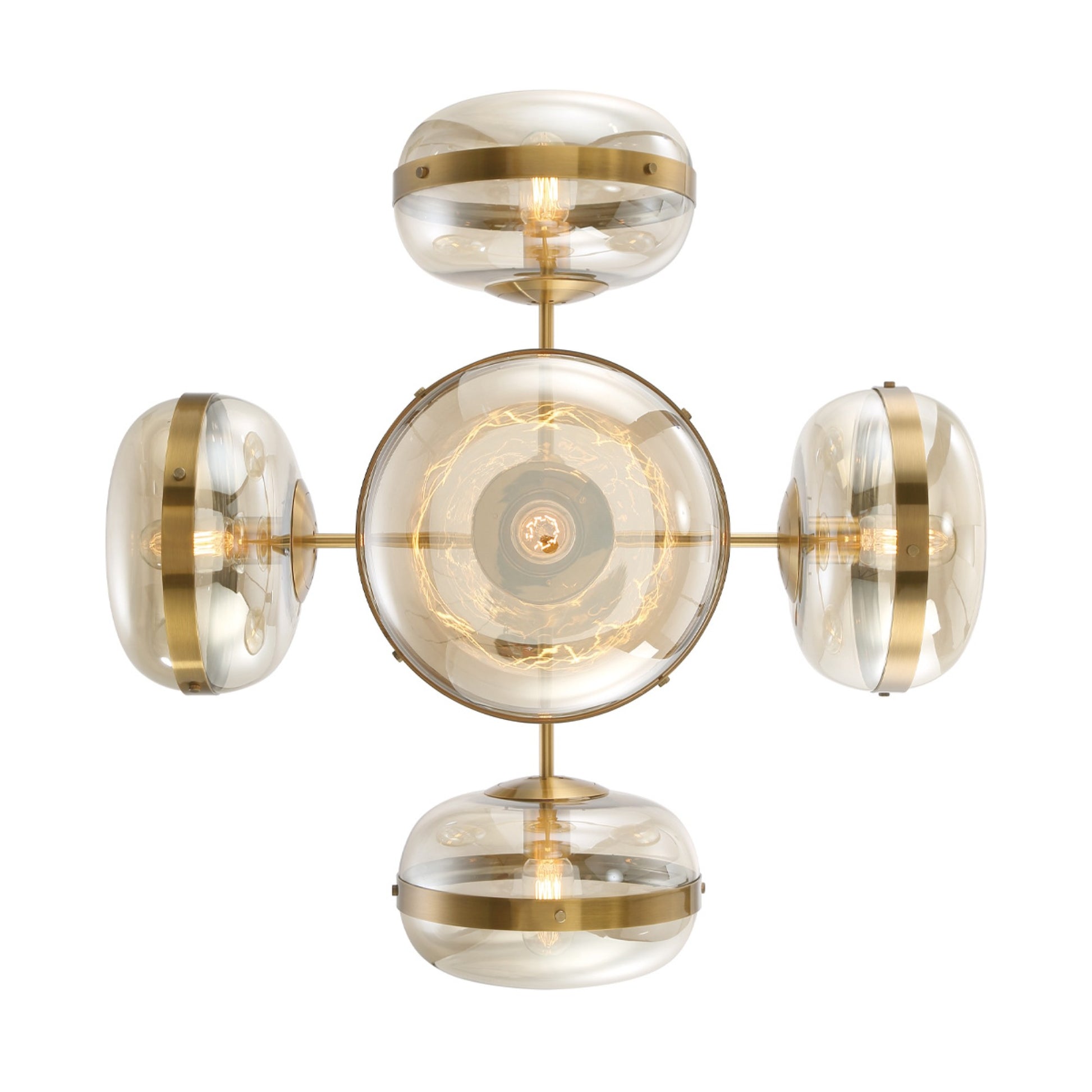 Nottingham 5-Light 28" Chandelier, Antique Brass Finish - Bees Lighting