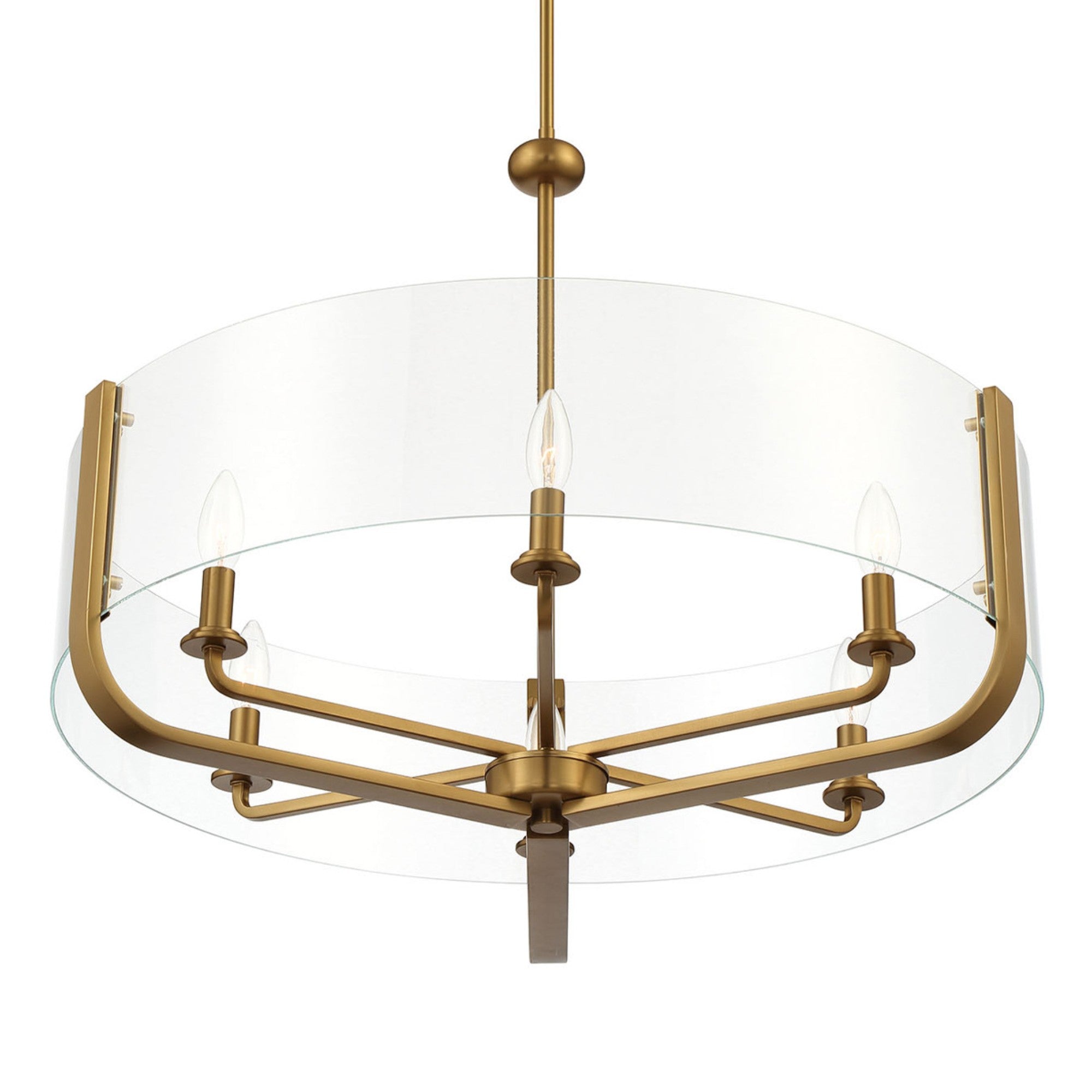 Campisi 6-Light 28" Chandelier, Gold Finish