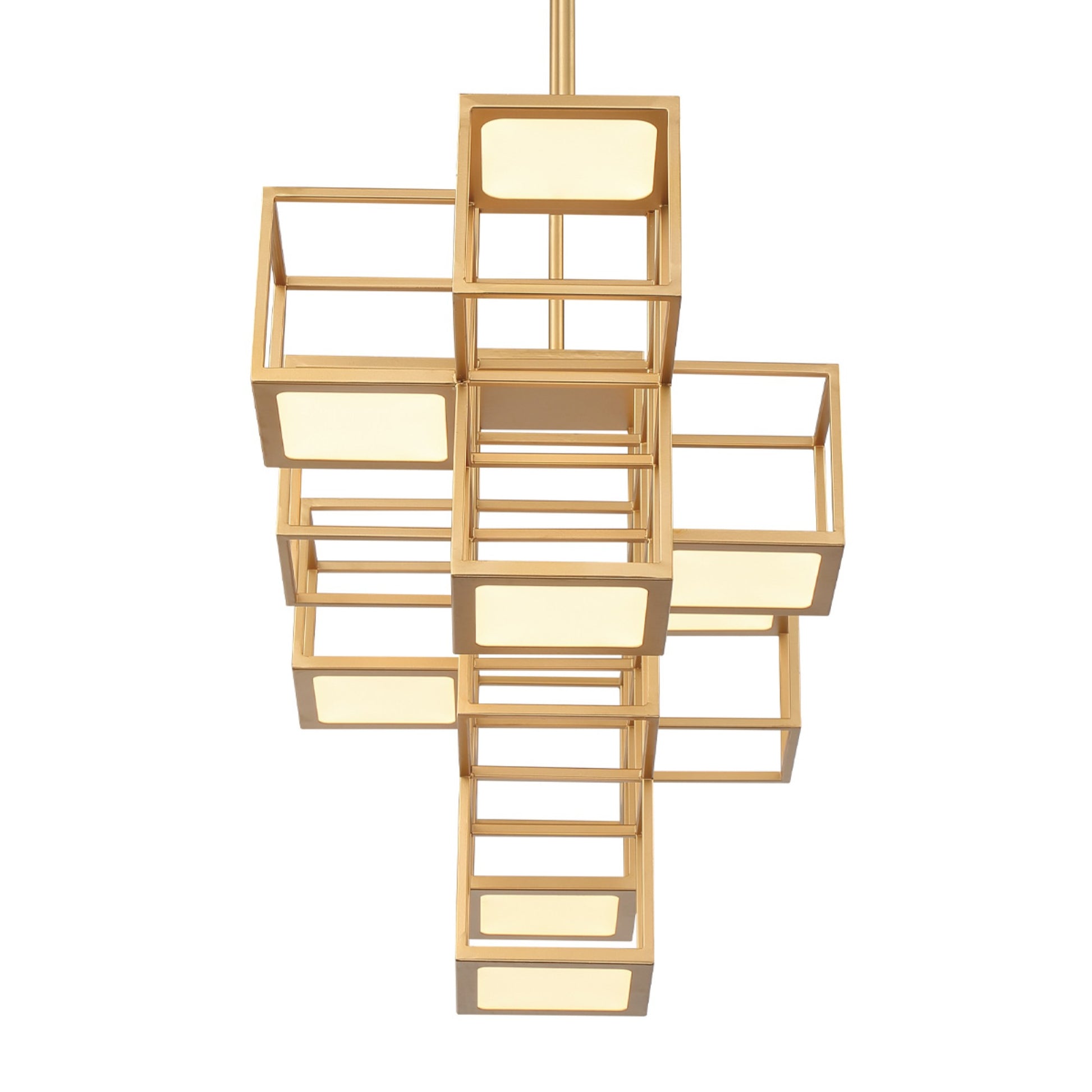 Ferro 9-Light 40" LED Chandelier, Gold Finish - Bees Lighting