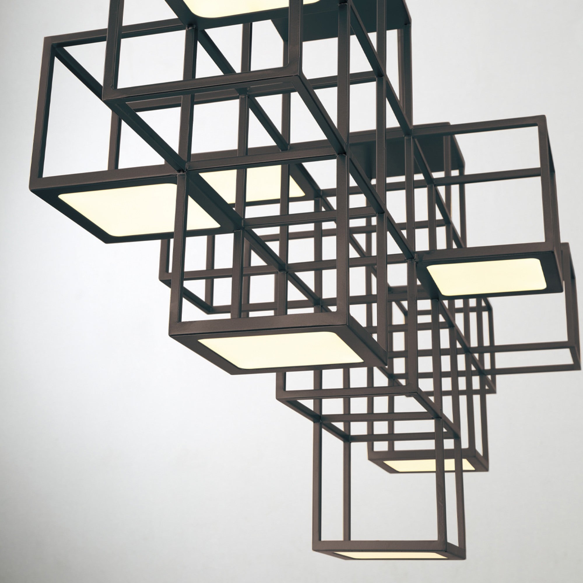 Ferro 9-Light 40" LED Chandelier, Black Finish - Bees Lighting